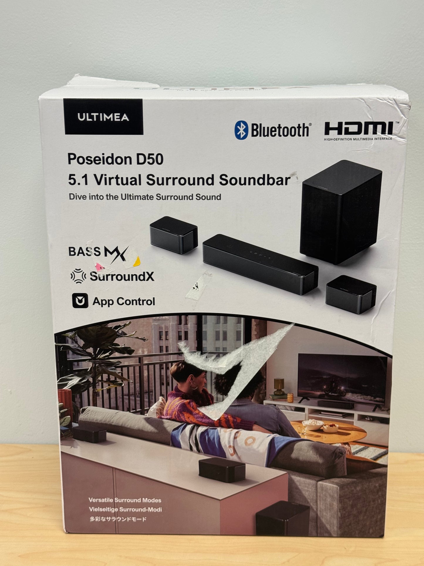 Ultimea Poseidon 50 5.1 Virtual Surround Soundbar Speaker - Black