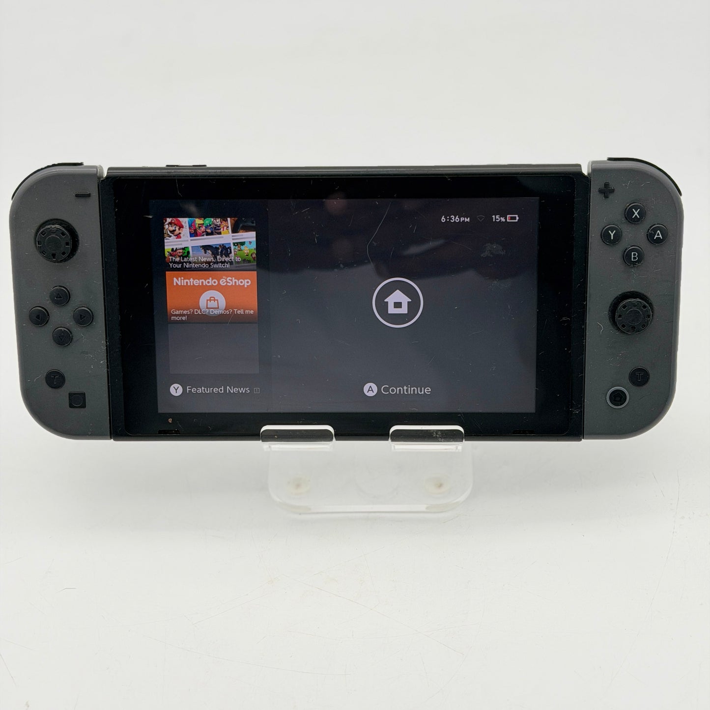 Nintendo Switch V2 Console HAC-001-01 32GB Gray - Tested *READ*