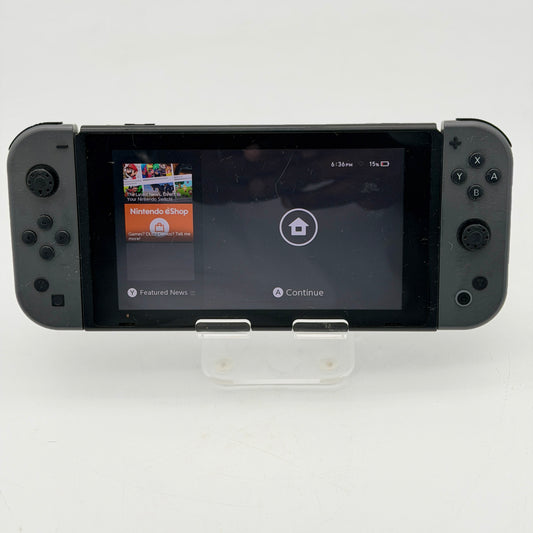 Nintendo Switch V2 Console HAC-001-01 32GB Gray - Tested *READ*