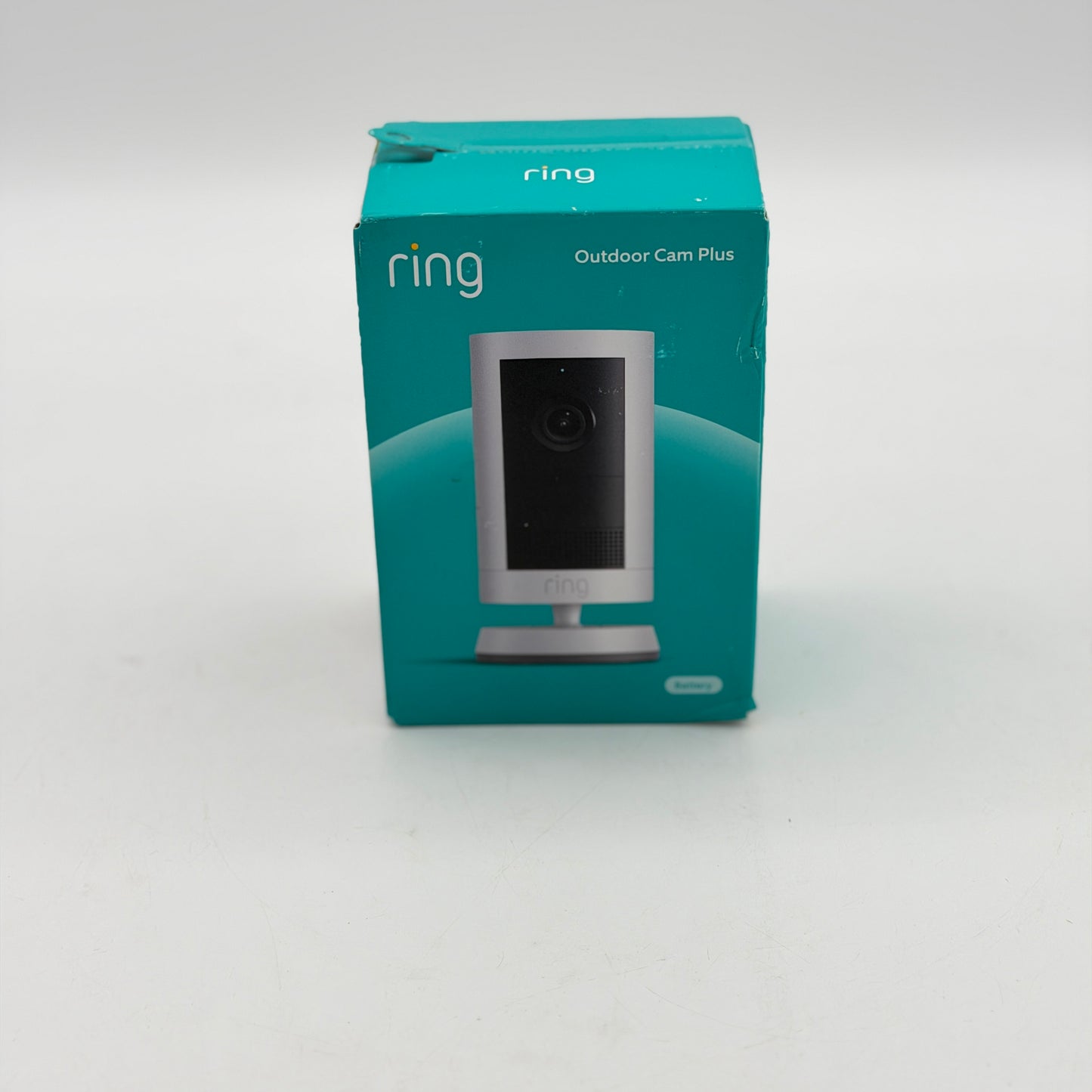 Ring Outdoor Cam Plus 2K Smart Security Camera Battery White - NEW