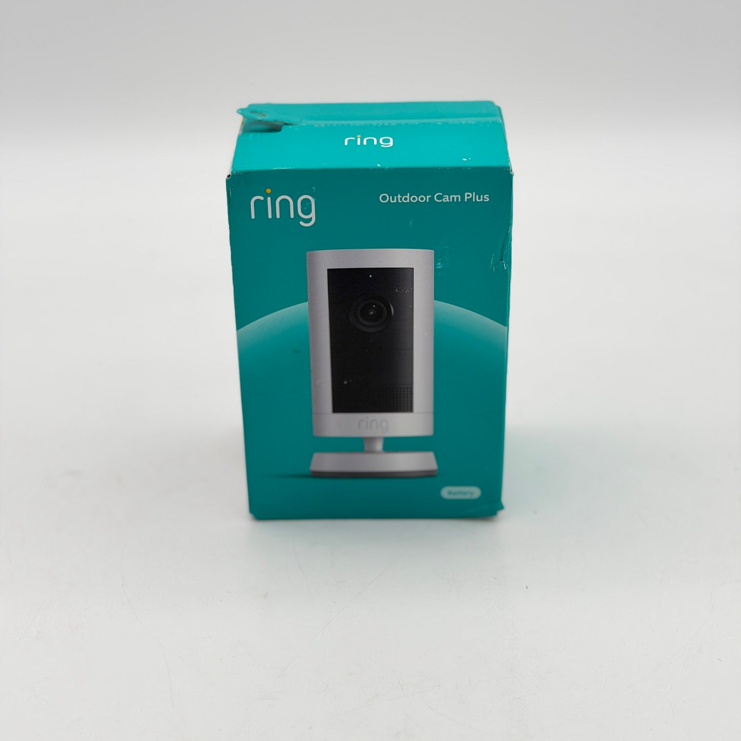Ring Outdoor Cam Plus 2K Smart Security Camera Battery White - NEW