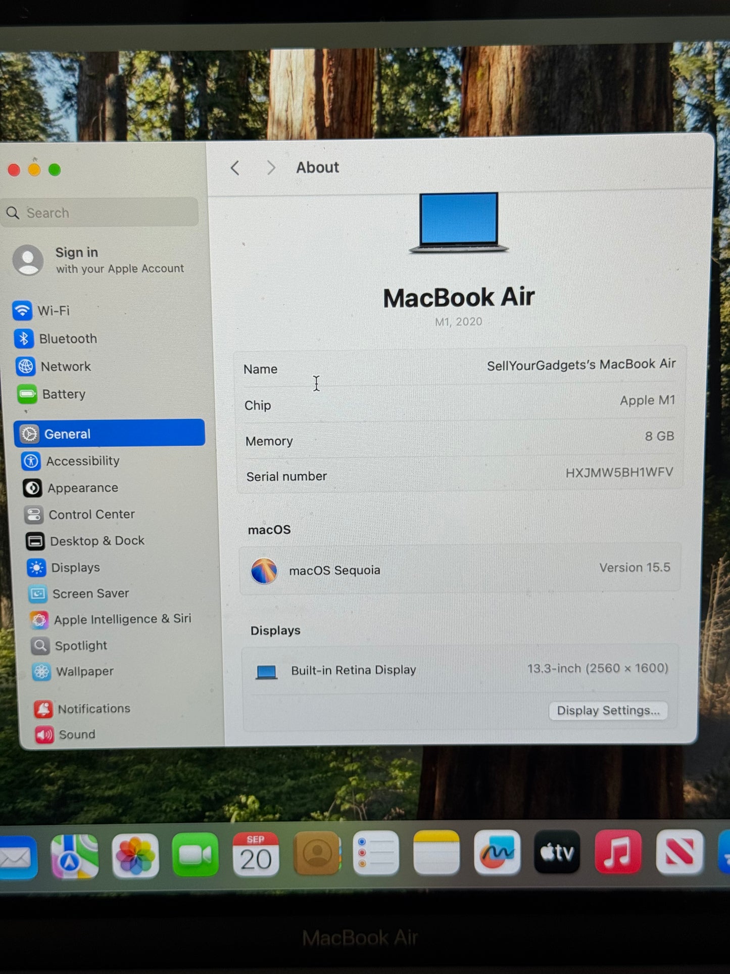 Apple Macbook Air M1 A2337 2020 - Space Gray - 256GB