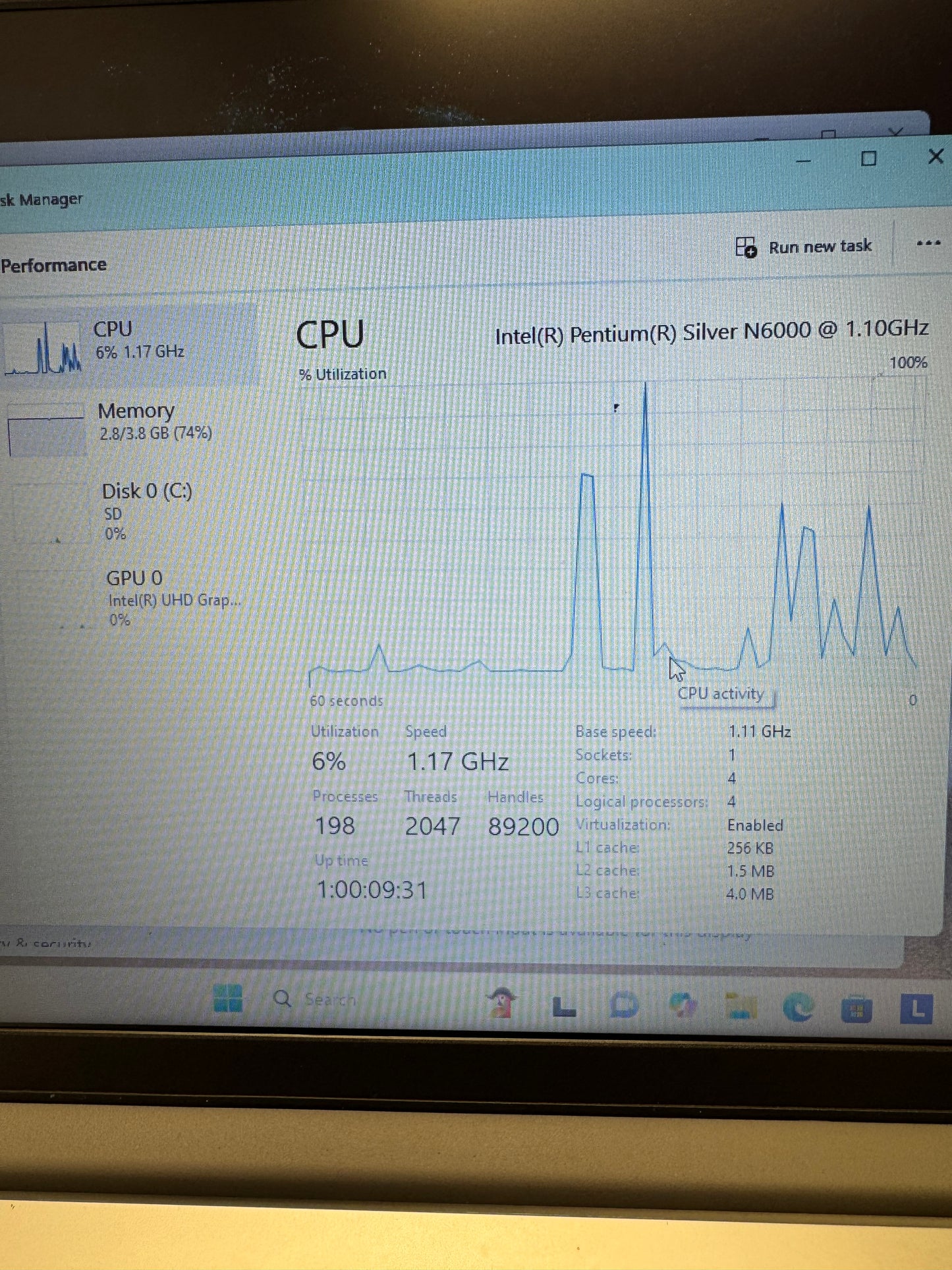 Lenovo Ideapad 1 (15Ul7) Laptop - Gray - Intel Pentium - 128GB