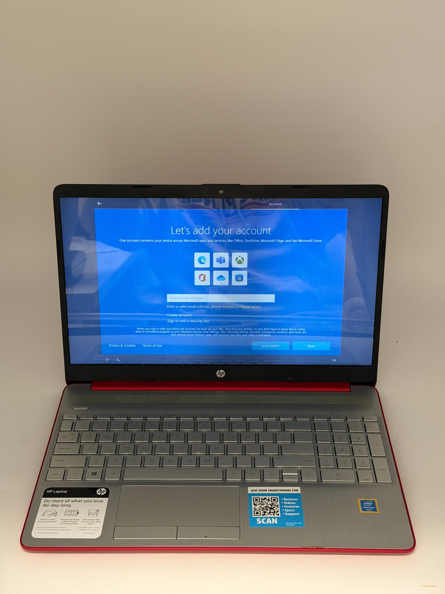 HP Notebook 15-DW1083WM 15.6" Intel Pentium 6405U 4GB RAM 128GB SSD