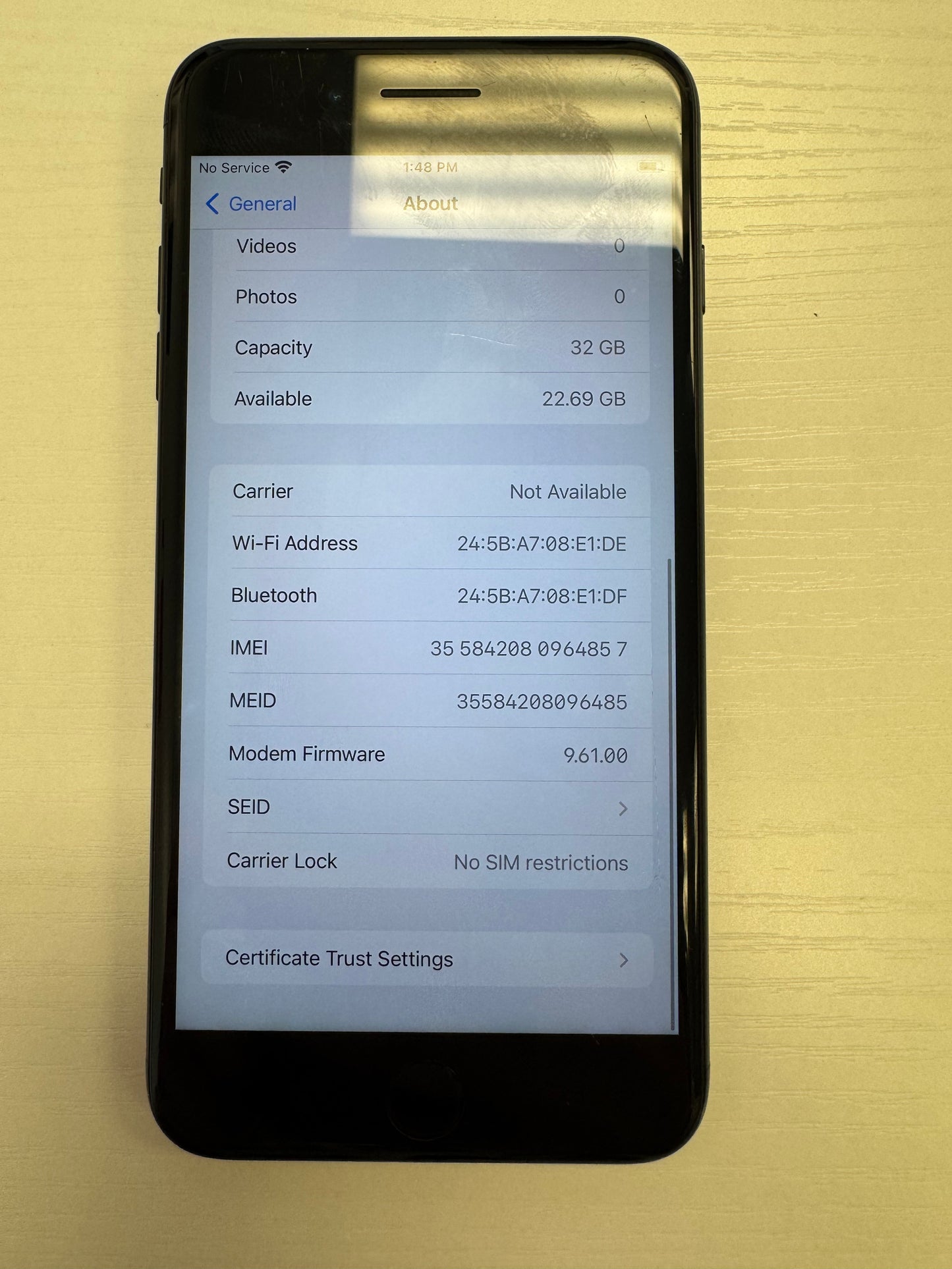 Apple iPhone 7 Plus 32GB Black Unlocked Cell Phone