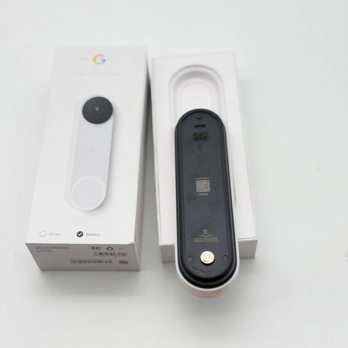 Google Nest Doorbell Battery Smart WiFi Video Camera ONLY Snow Tested No Bracket