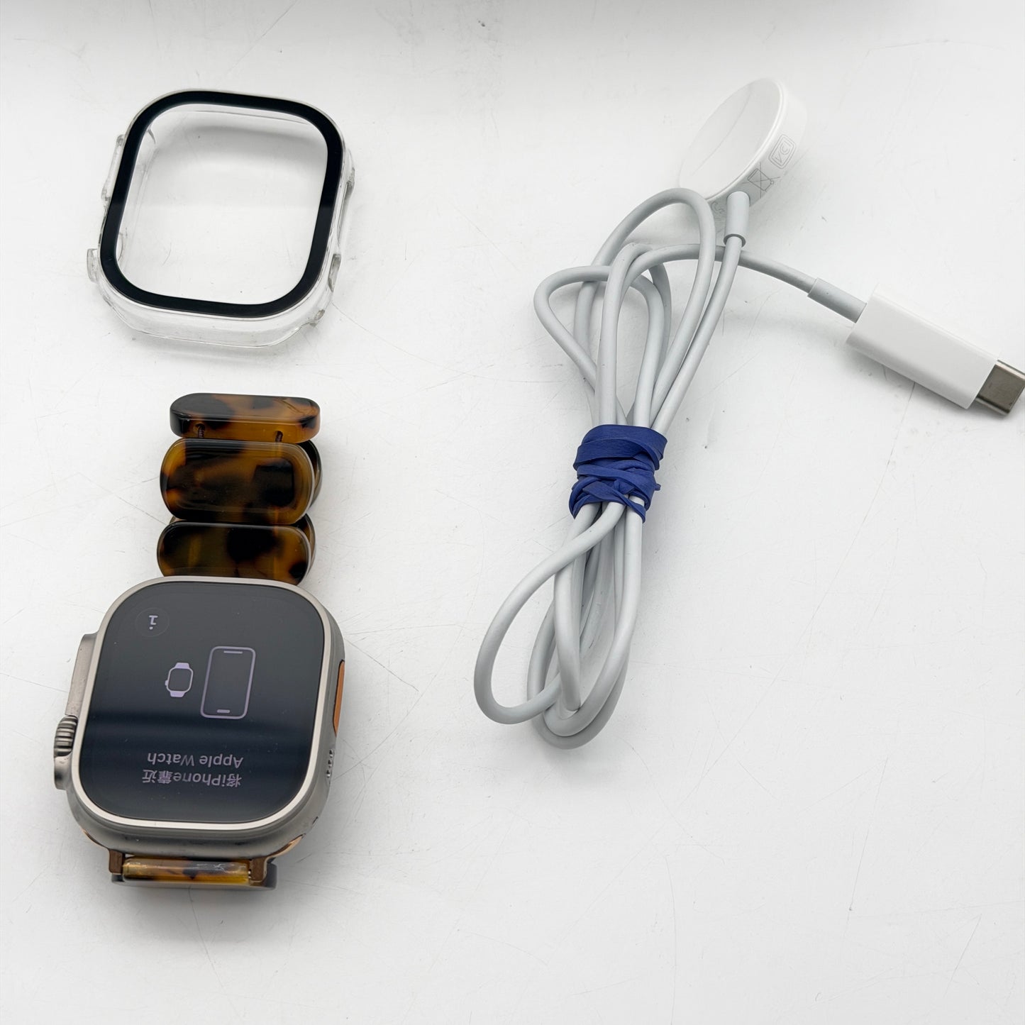 Apple Watch Ultra 2 49mm Titanium GPS + Cellular - 100% Battery Health Mint Case