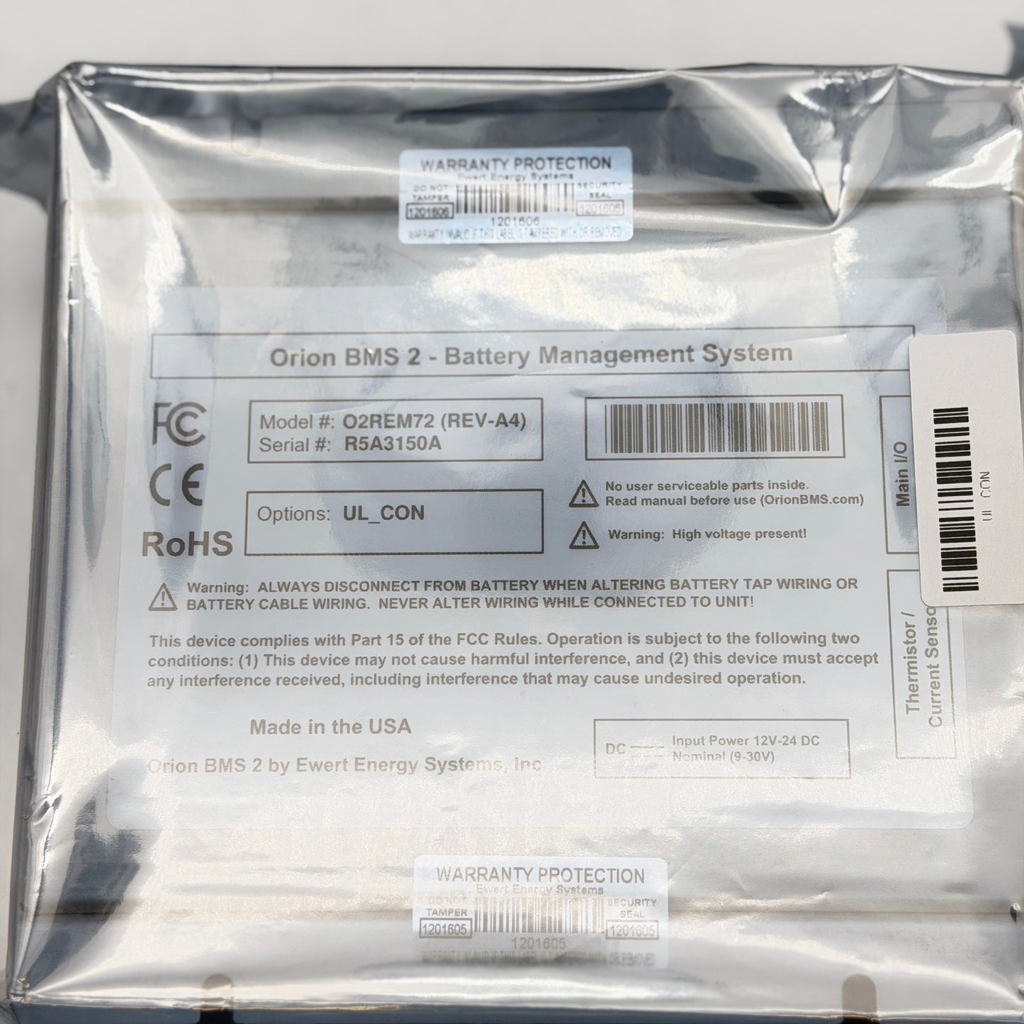 Orion BMS 2 Remote 72-Cell Expansion Module O2REM72-R5A3150A - New Sealed NO HAR