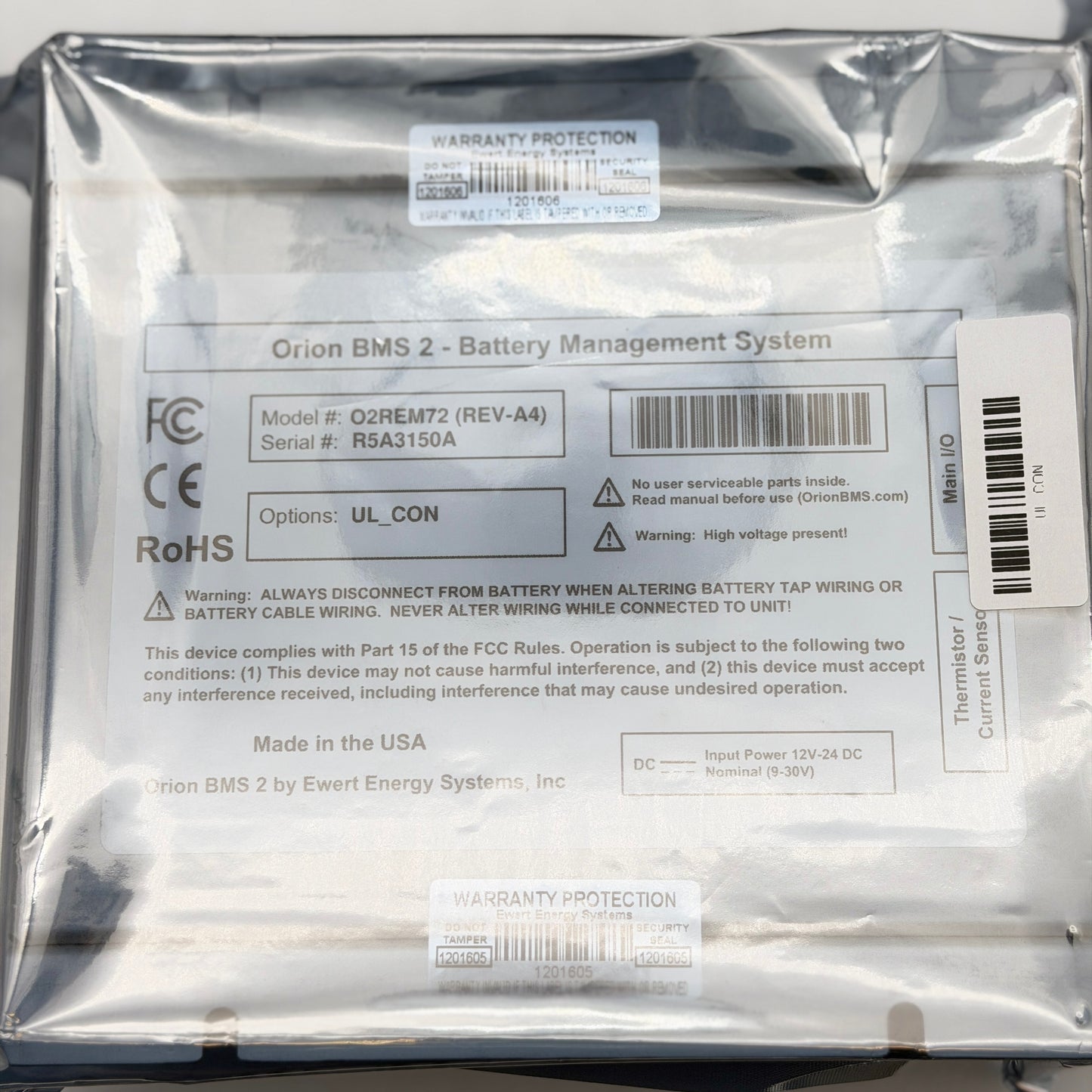 Orion BMS 2 Remote 72-Cell Expansion Module O2REM72-R5A3150A - New Sealed NO HAR