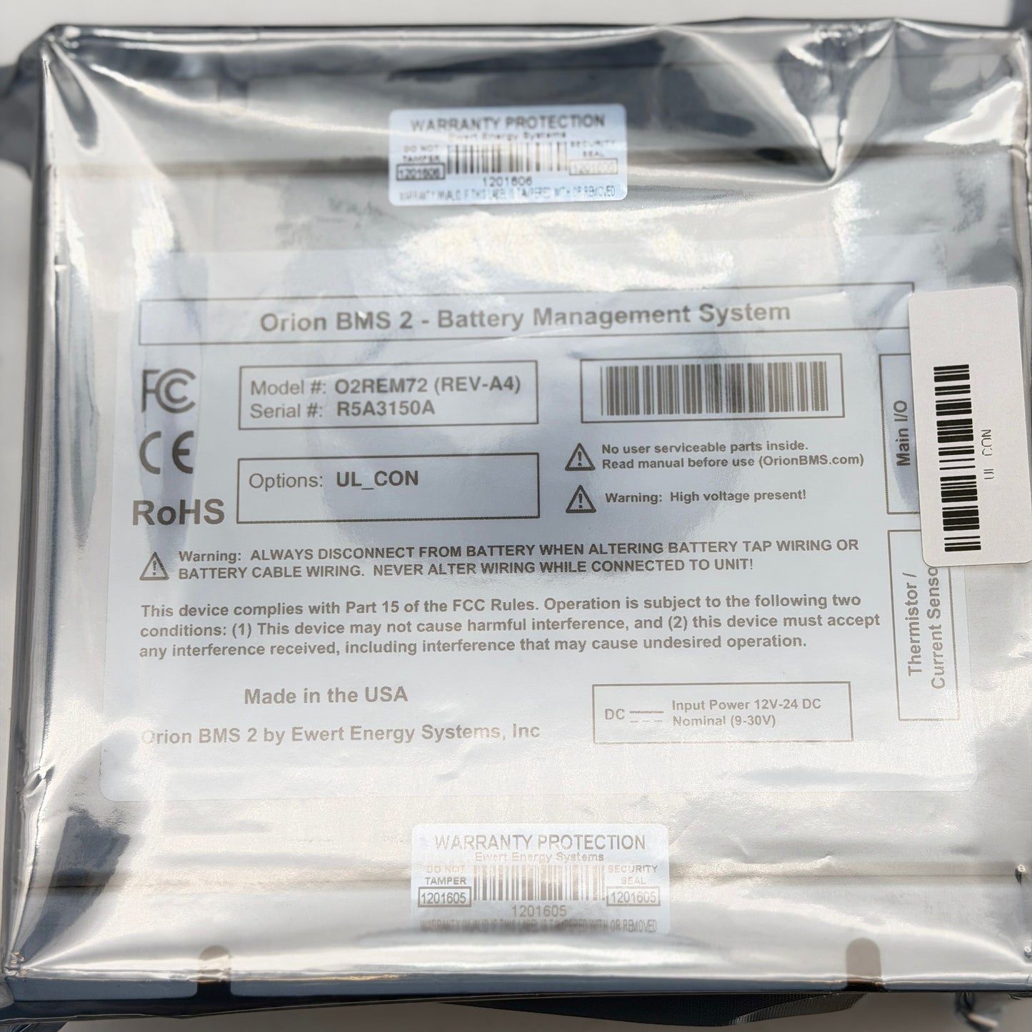 Orion BMS 2 Remote 72-Cell Expansion Module O2REM72-R5A3150A - New Sealed NO HAR