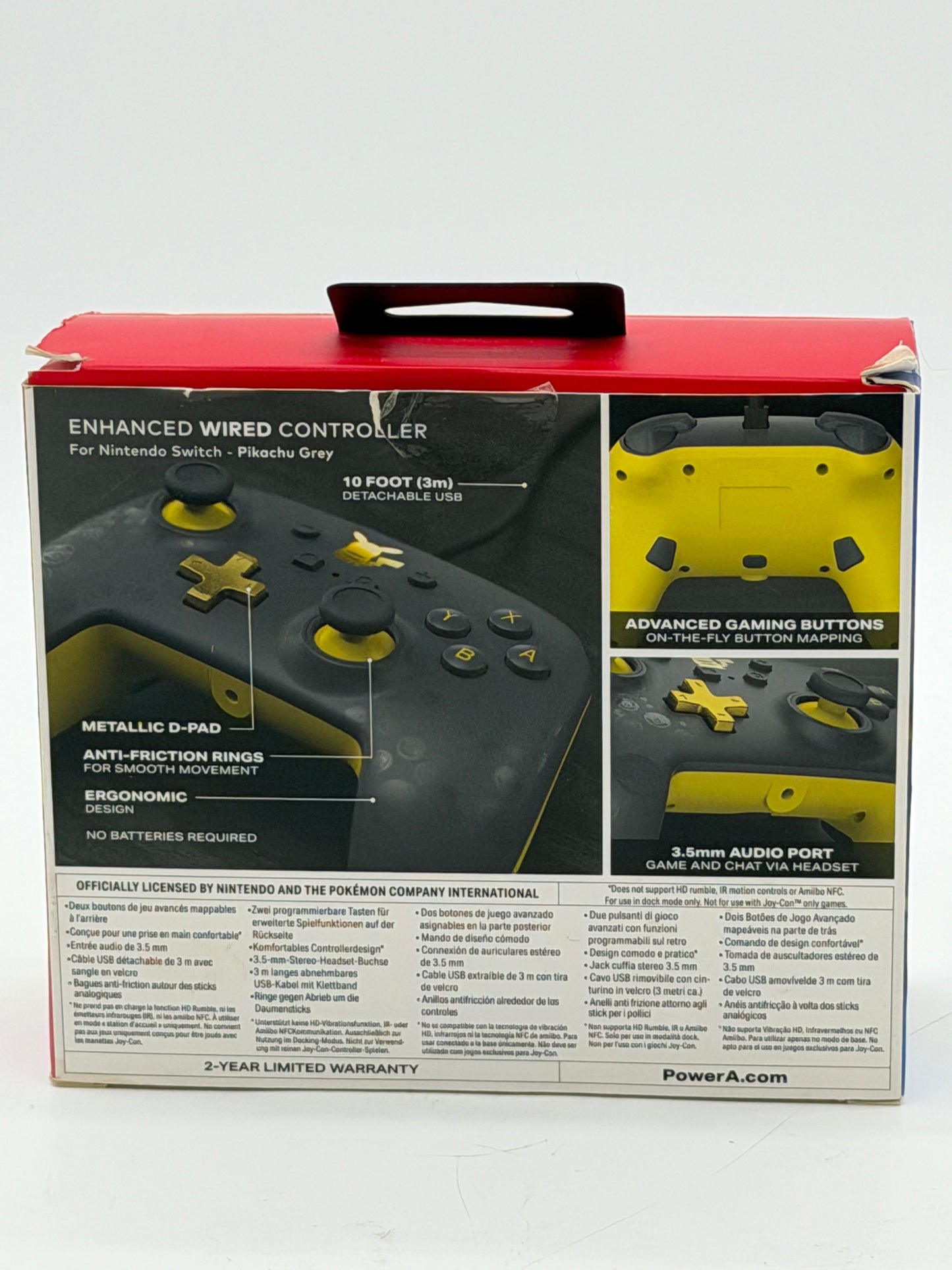 PowerA - Enhanced Wired Controller for Nintendo Switch - Pokemon: Pikachu Grey