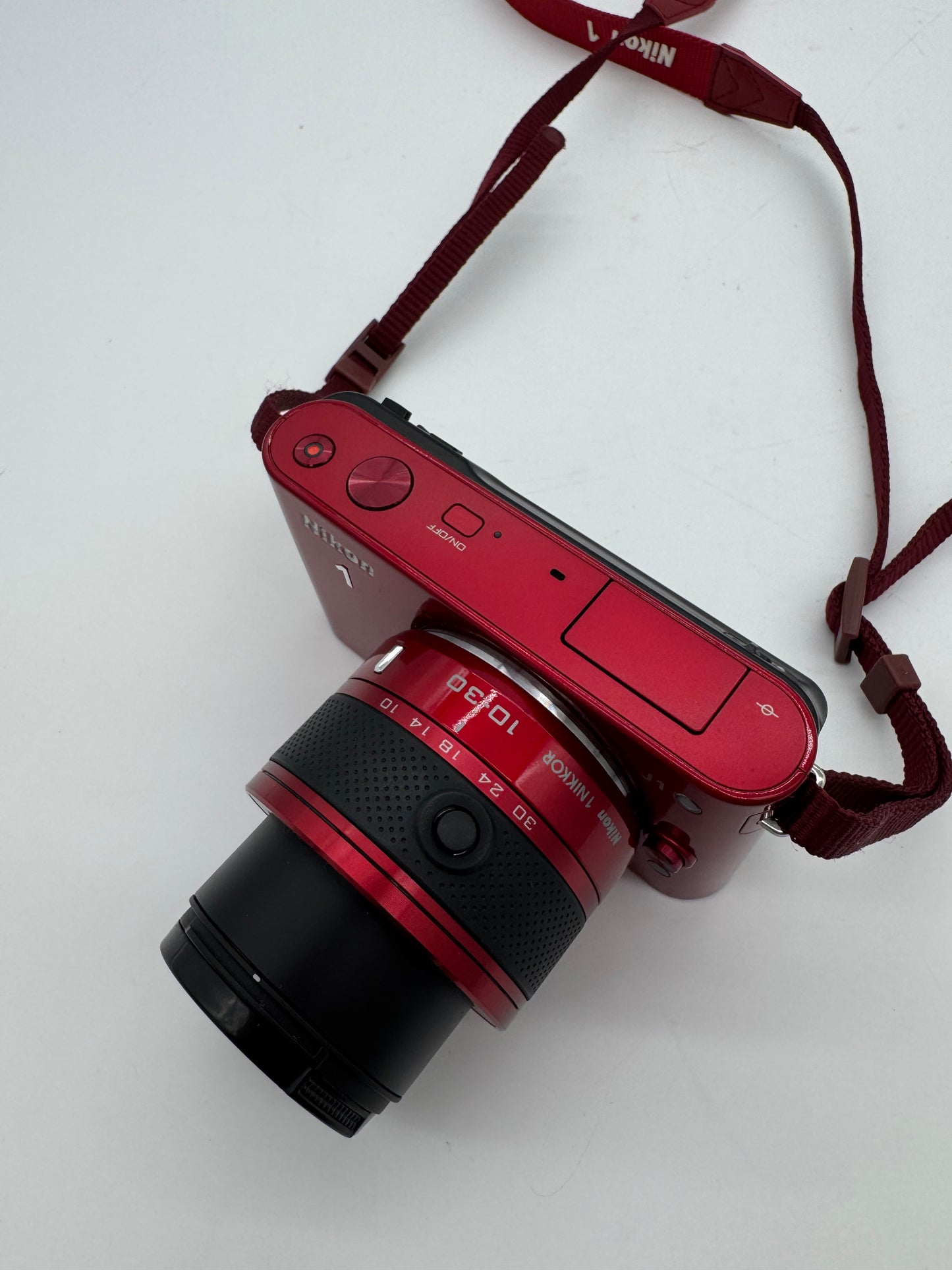 Nikon 1 J1 Red Digital Camera with 2 Lenses and Carry Bag