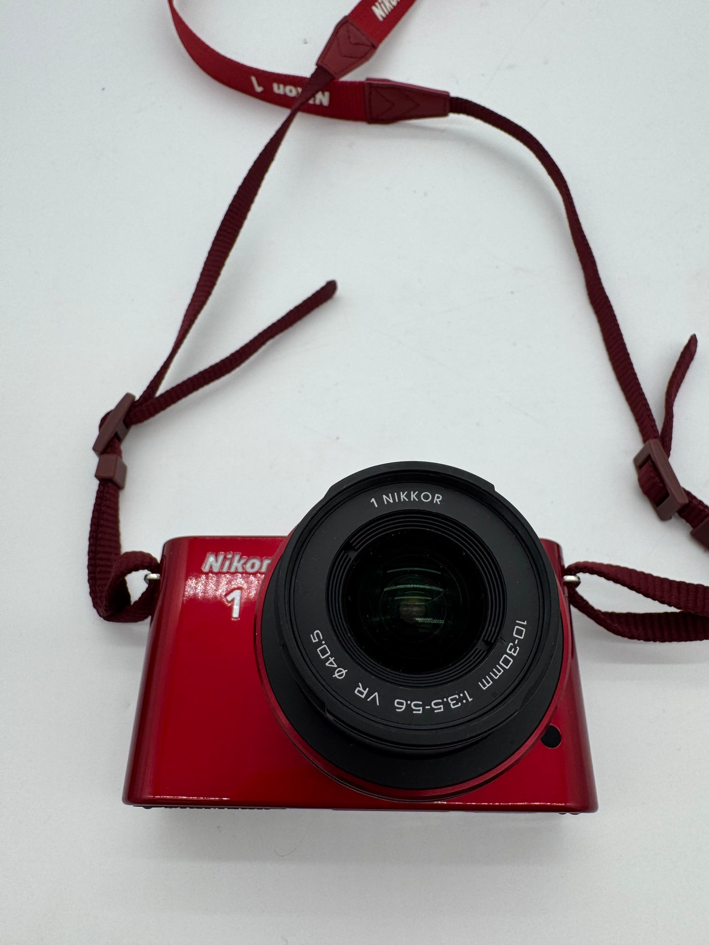 Nikon 1 J1 Red Digital Camera with 2 Lenses and Carry Bag
