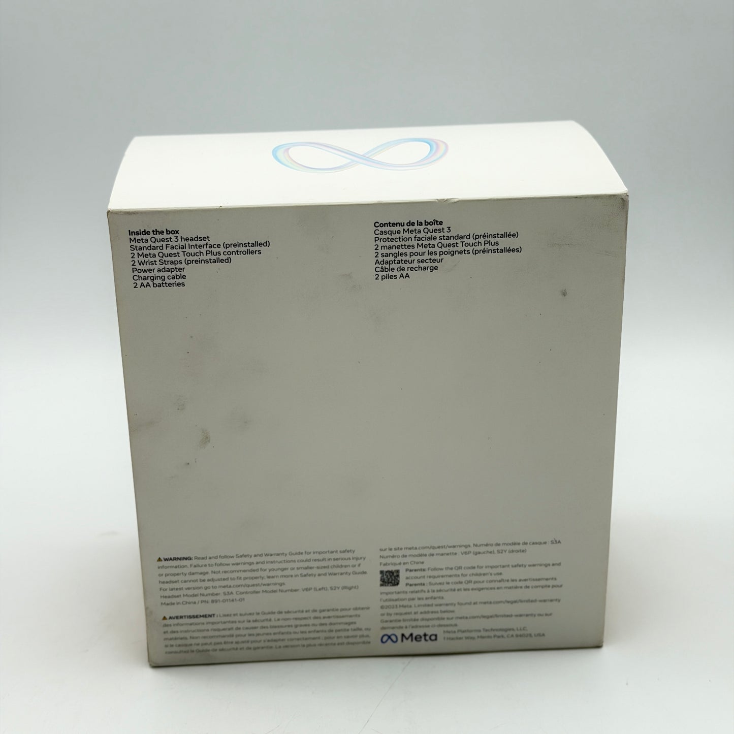Meta 3 128GB VR Headset - Meta Quest 3 128GB All-In-One VR Headset White EXCELLENT In Original Box TESTED