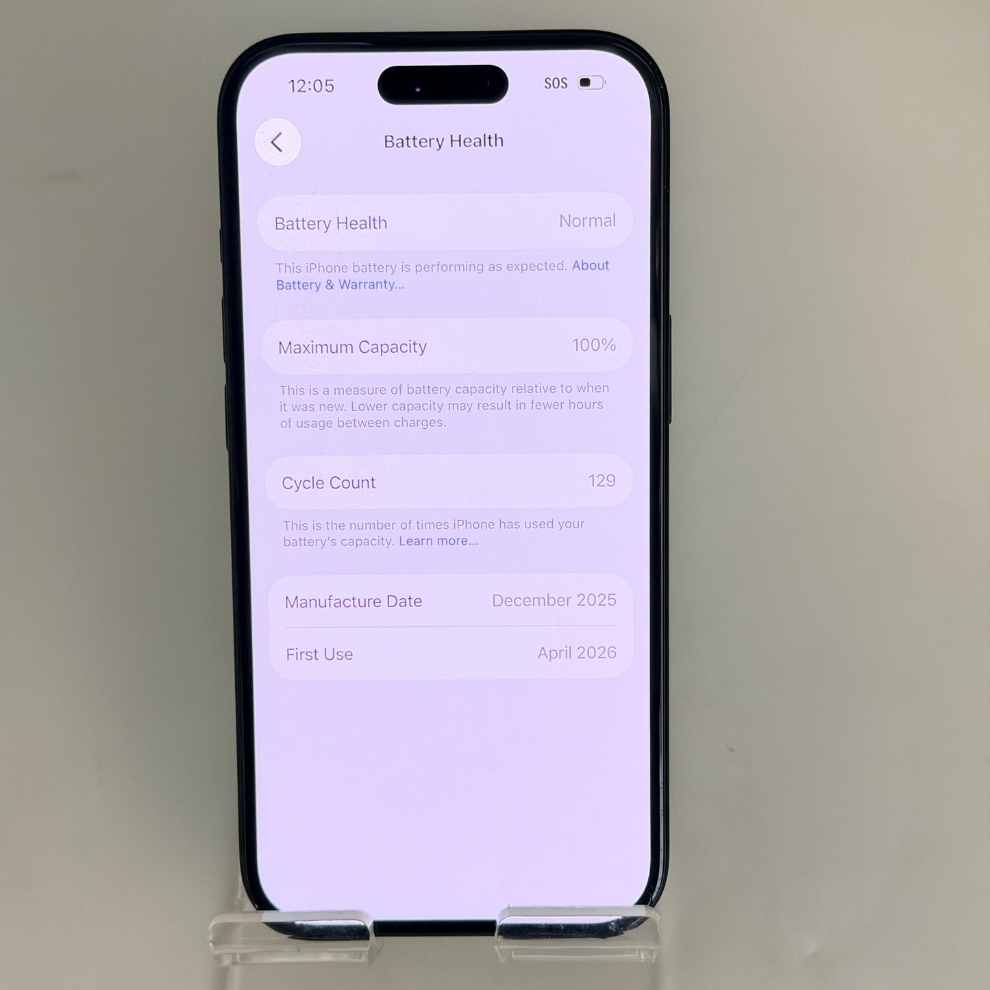 Apple iPhone 15 128GB Black - Spectrum Mobile Locked - 100% Battery - Clean IMEI