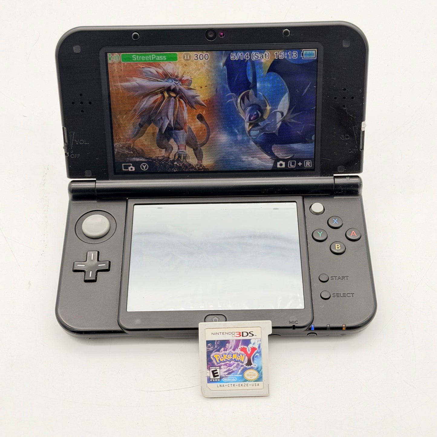 Nintendo New 3DS XL Solgaleo Lunala Edition Console Pokemon Y Charger Stylus