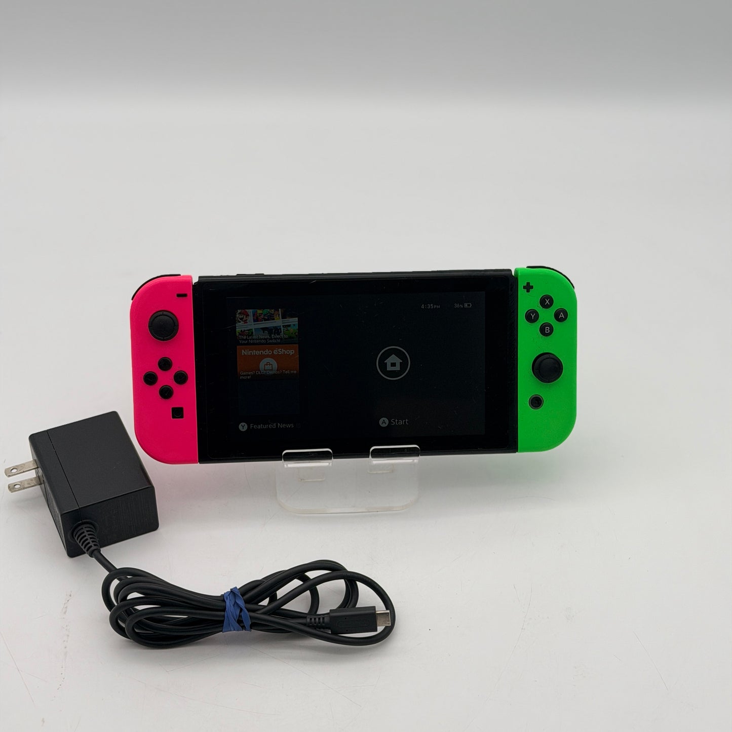 Nintendo Switch HAC-001(-01) V2 Console Neon Red Blue Tested NO DRIFT w/ Charger