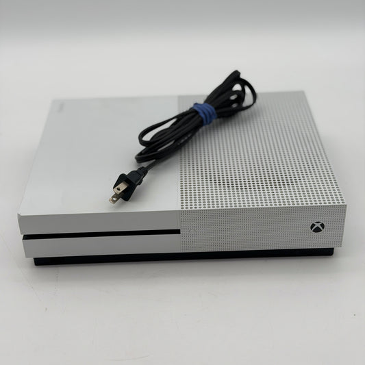 Microsoft Xbox One S 500GB White Console Model 1681 4K HDR Power Cable Tested