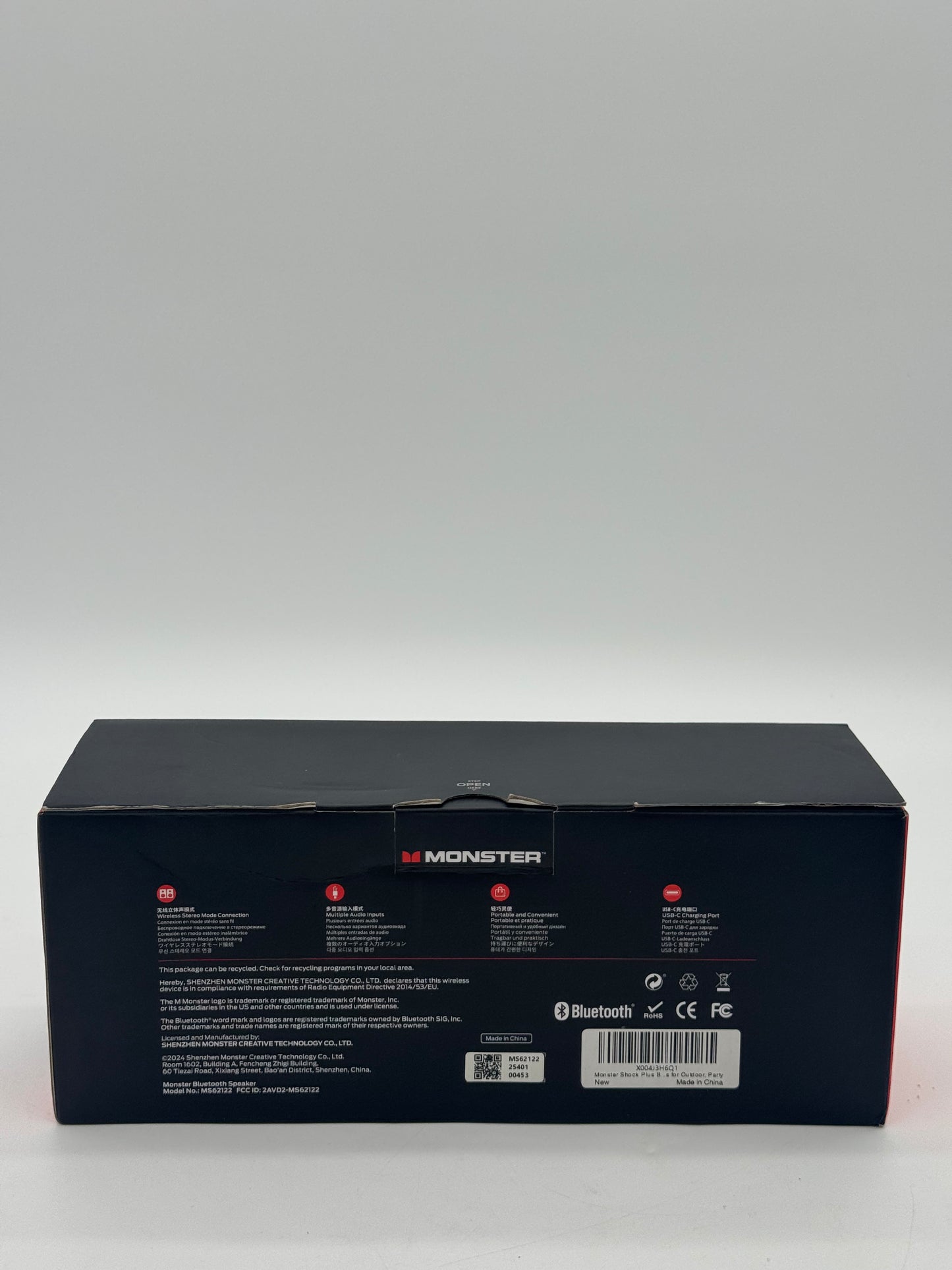 Monster Shock Plus Black Speaker - Original Packaging