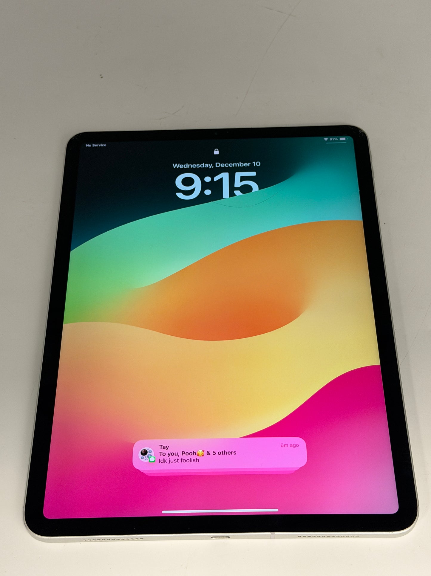 iPad Pro 11-inch 2nd Gen 128gb WiFi + Cellular A2068 - Cracked Screen, Working (UNLOCKED)