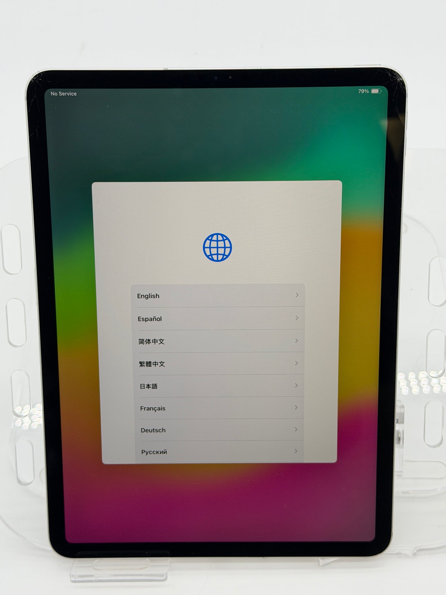 iPad Pro 11-inch 2nd Gen 128gb WiFi + Cellular A2068 - Cracked Screen, Working (UNLOCKED)