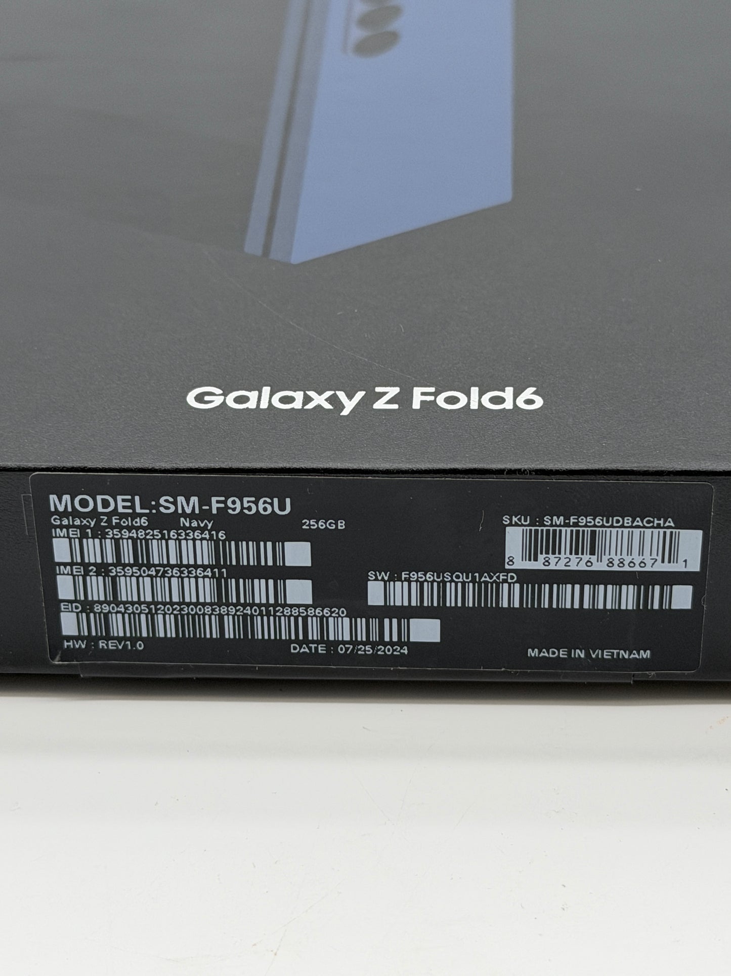 Samsung Galaxy Z Fold6 SM-F956U1 Spectrum Locked 256GB Navy Open Box New