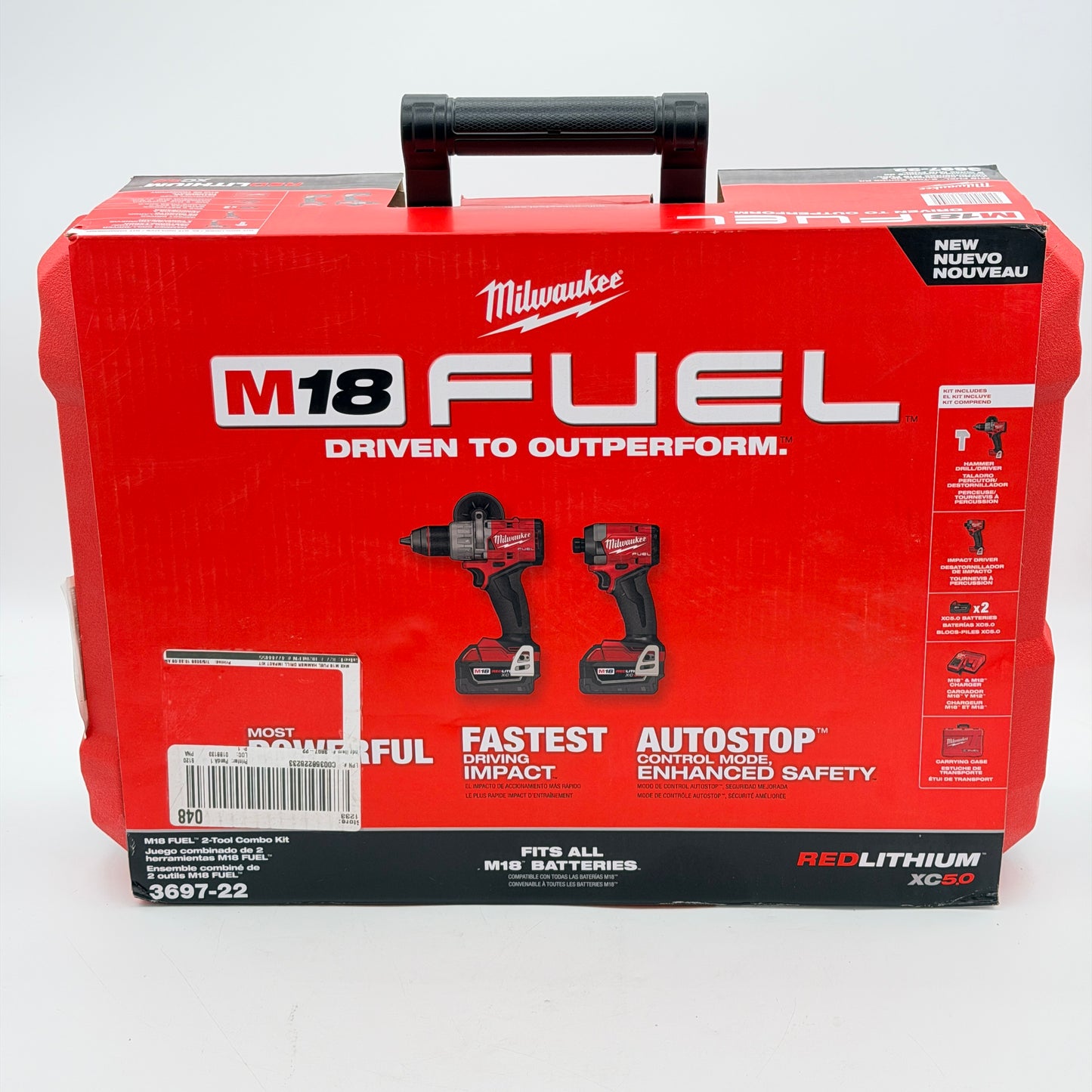 Milwaukee M18 FUEL 18V 2-Tool Combo Kit - Red (3697-22)