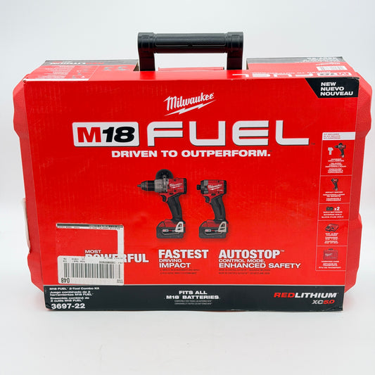 Milwaukee M18 FUEL 18V 2-Tool Combo Kit - Red (3697-22)