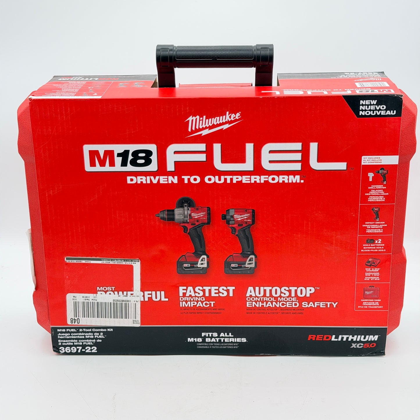 Milwaukee M18 FUEL 18V 2-Tool Combo Kit - Red (3697-22)
