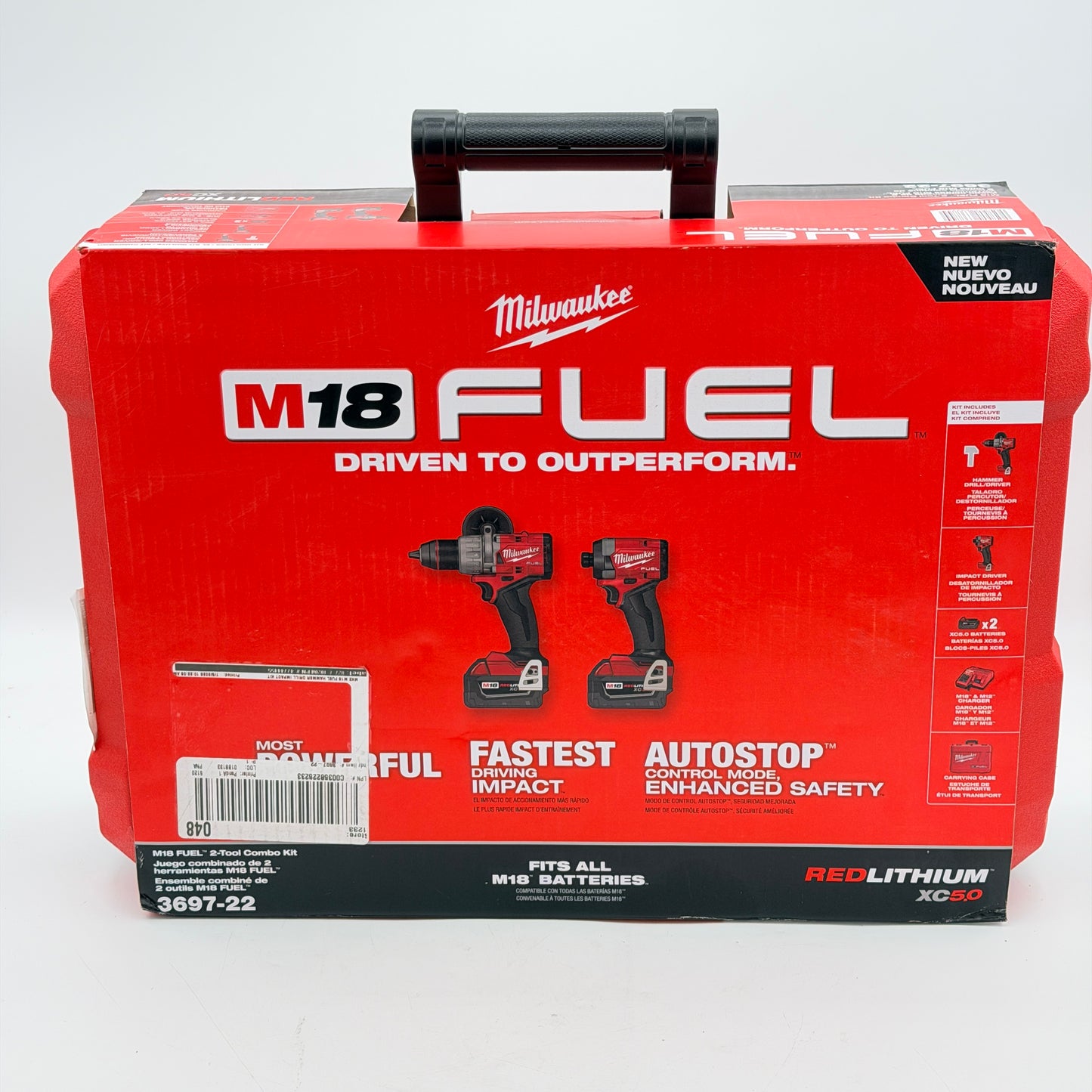 Milwaukee M18 FUEL 18V 2-Tool Combo Kit - Red (3697-22)