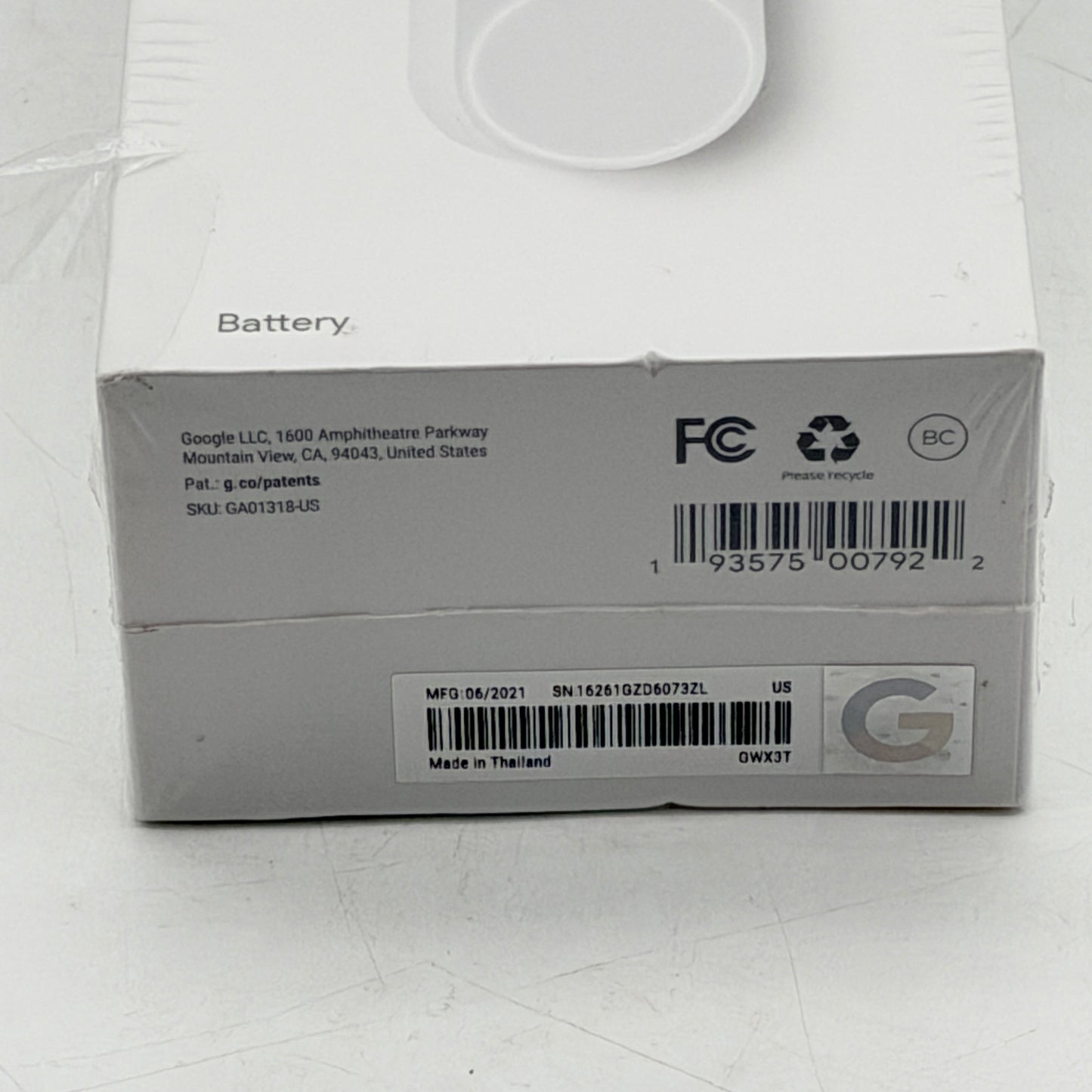 New Google Nest Doorbell Smart Doorbell Snow GA01318-US