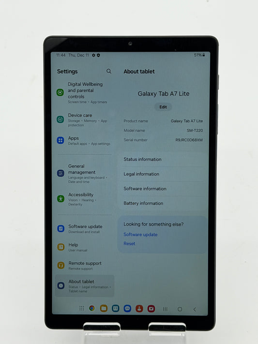 Samsung Galaxy Tab A7 Lite 8.7" 3GB RAM 32GB Storage Gray WiFi