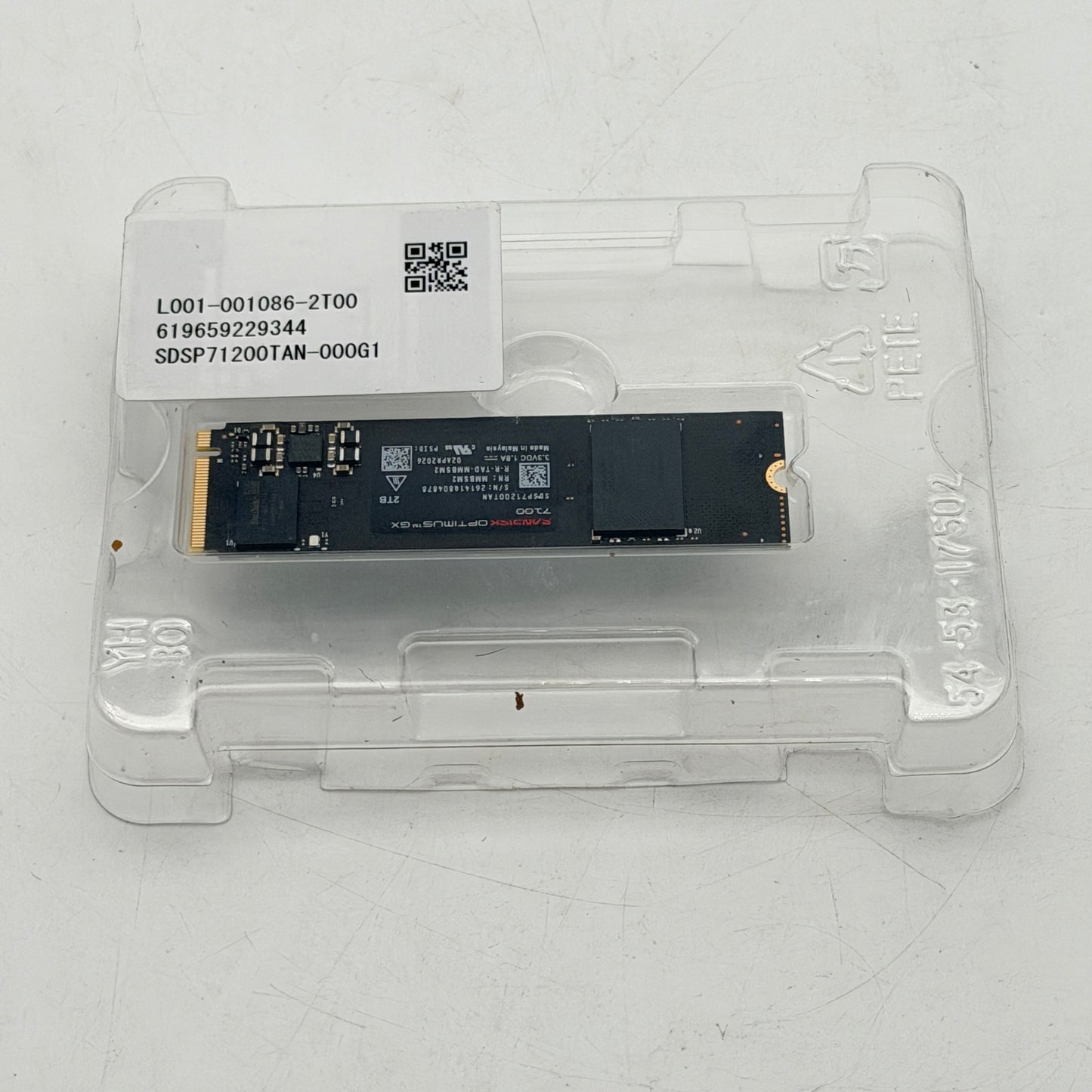 SanDisk Optimus GX 7100 2TB PCIe 4.0 x4 M.2 2280 NVMe SSD