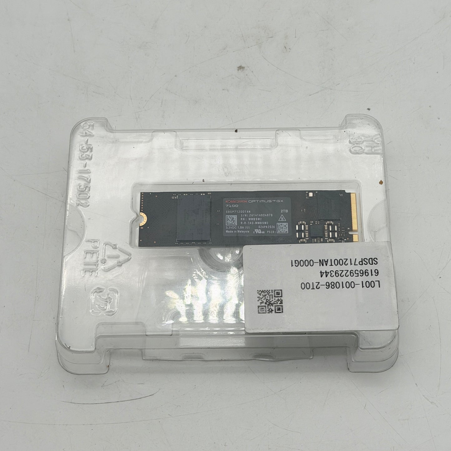 SanDisk Optimus GX 7100 2TB PCIe 4.0 x4 M.2 2280 NVMe SSD