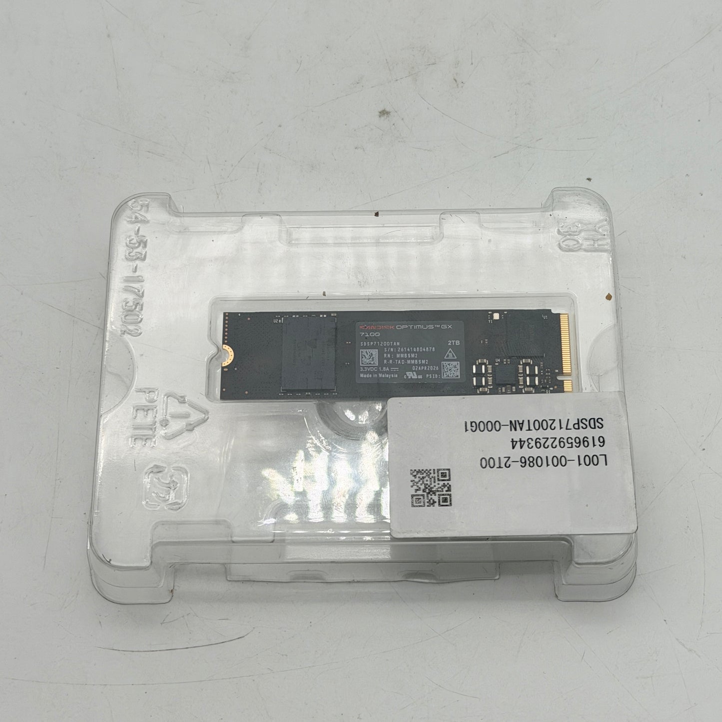 SanDisk Optimus GX 7100 2TB PCIe 4.0 x4 M.2 2280 NVMe SSD