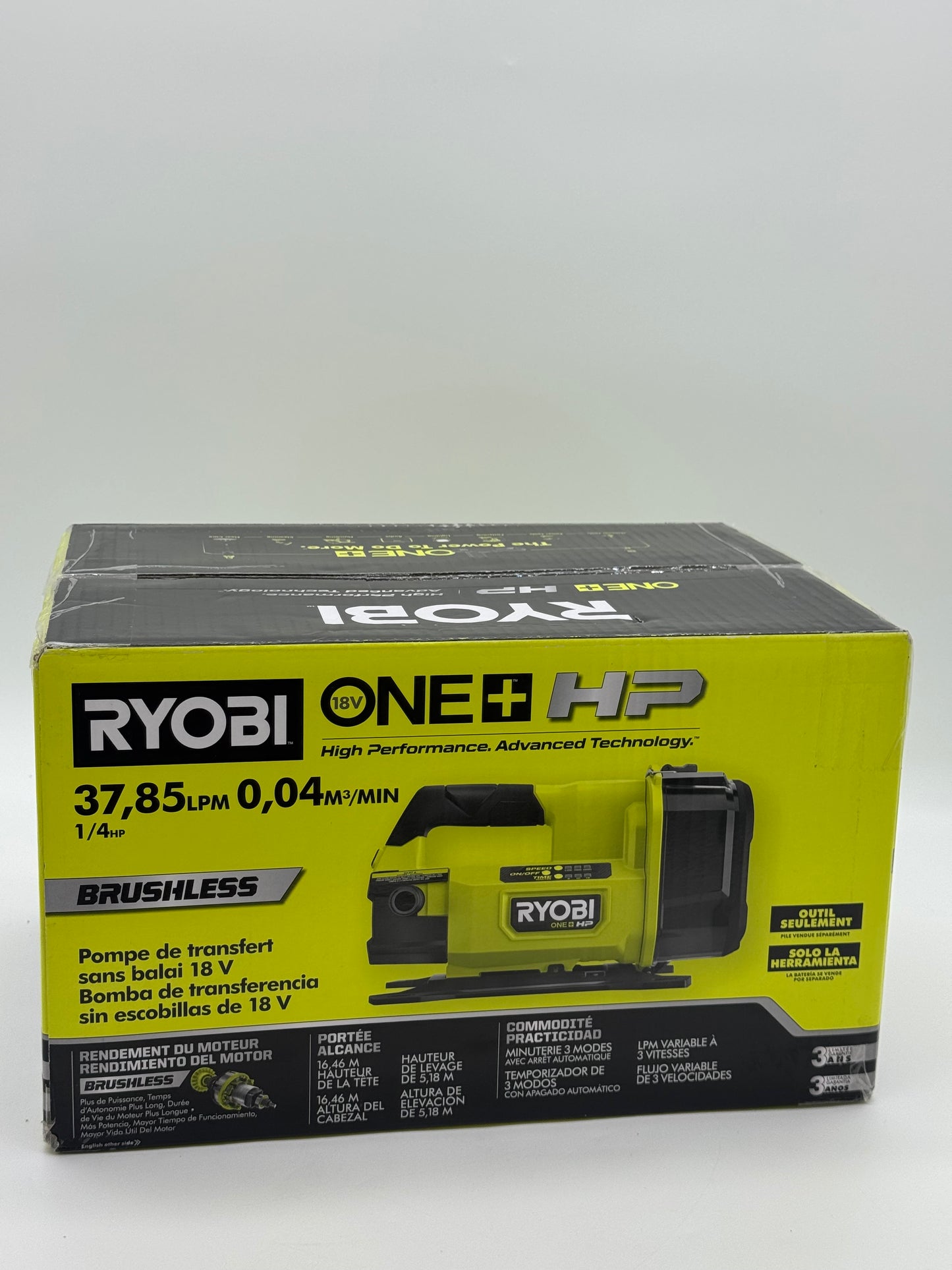 Ryobi ONE+ HP 18V Cordless Battery Powered Transfer Pump with 2.0 Ah Battery - New In Box