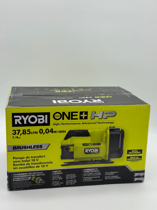 Ryobi ONE+ HP 18V Cordless Battery Powered Transfer Pump with 2.0 Ah Battery - New In Box