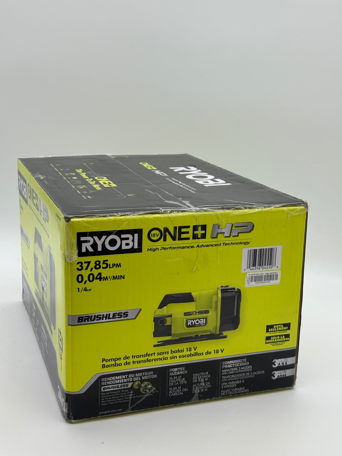 Ryobi ONE+ HP 18V Cordless Battery Powered Transfer Pump with 2.0 Ah Battery - New In Box