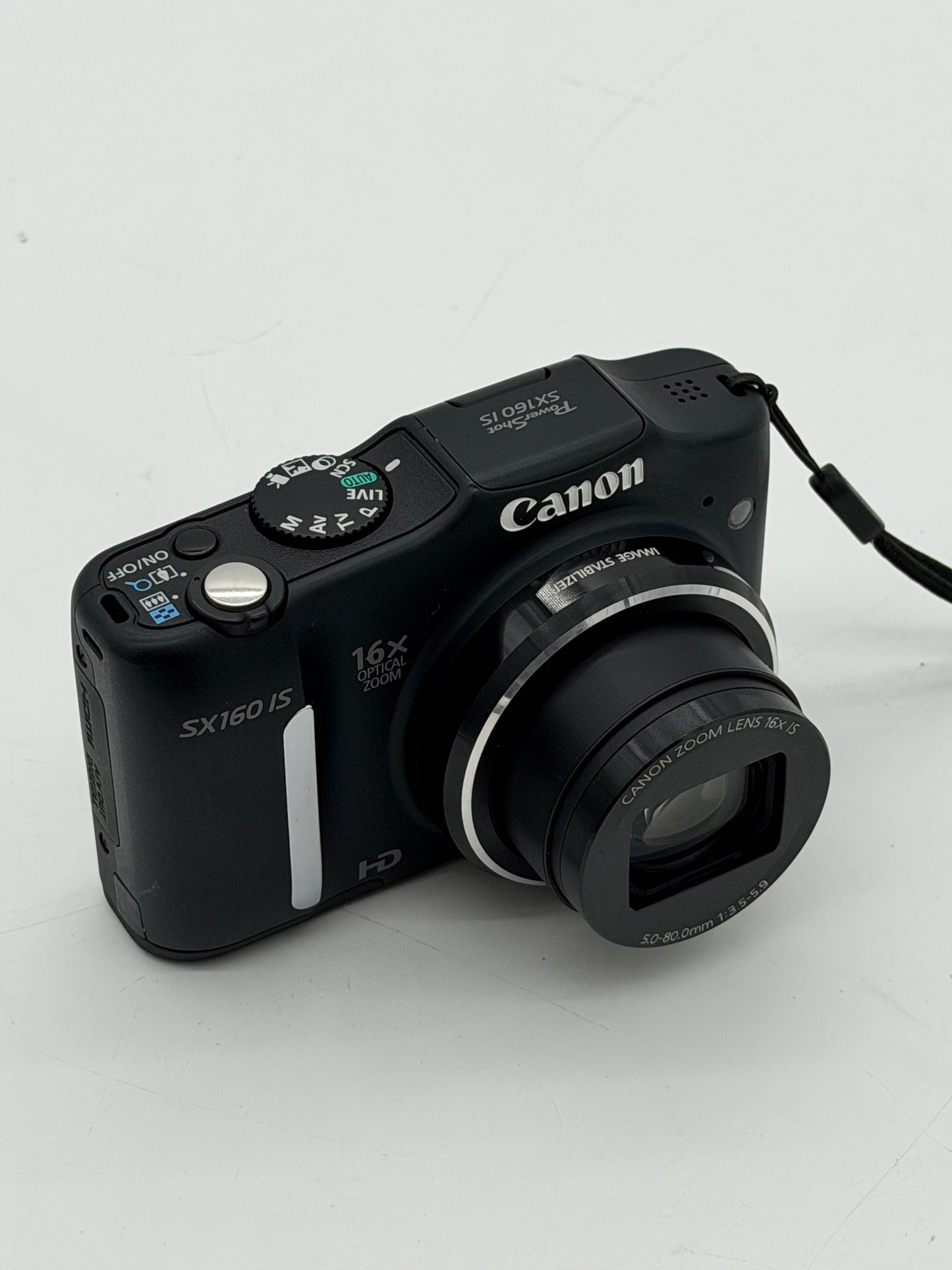 Canon PowerShot SX160 IS 16.0MP Camera Black 16x Zoom VGC
