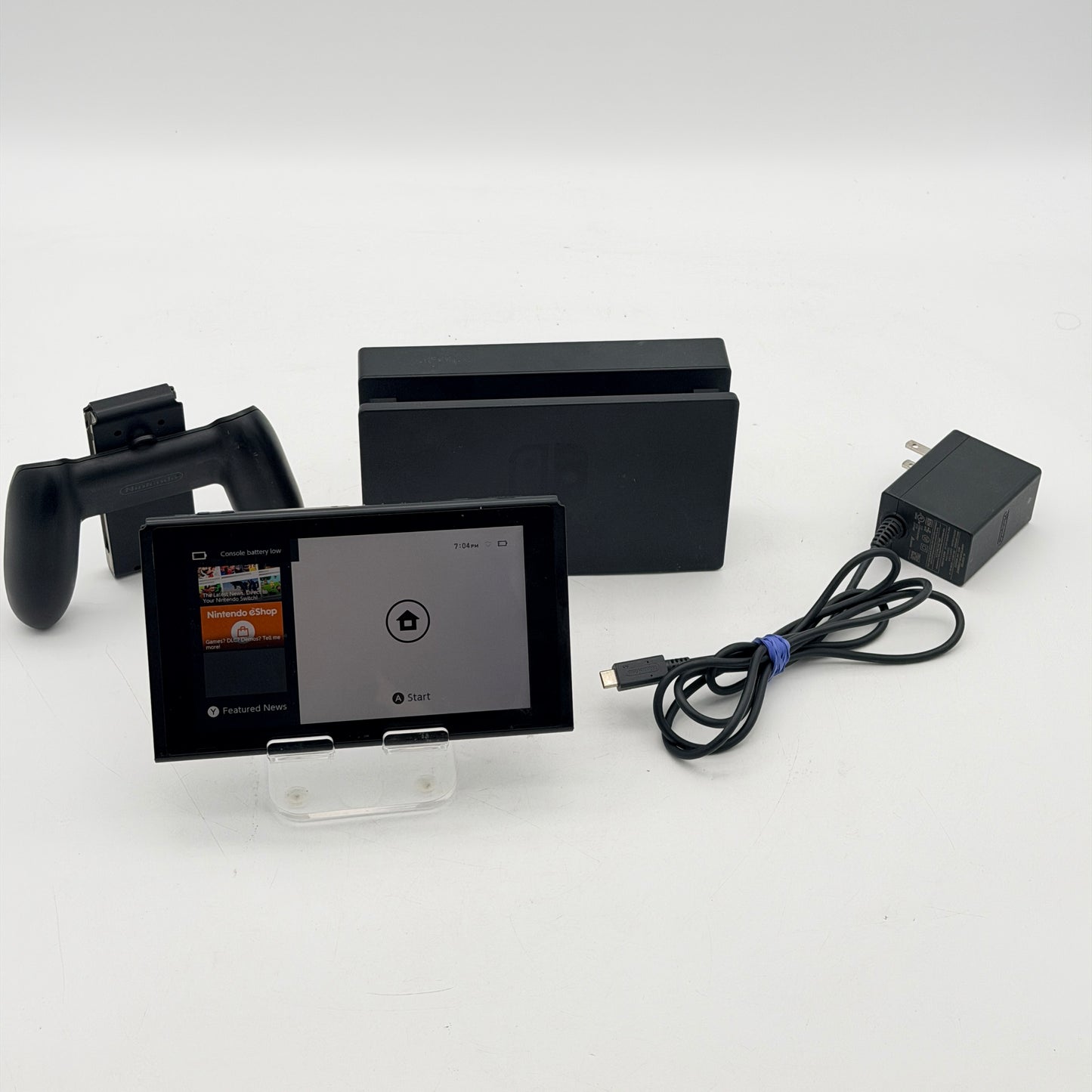 Nintendo Switch HAC-001 2017 Console with Dock and Power Cable - Tested (No Joy-Cons)