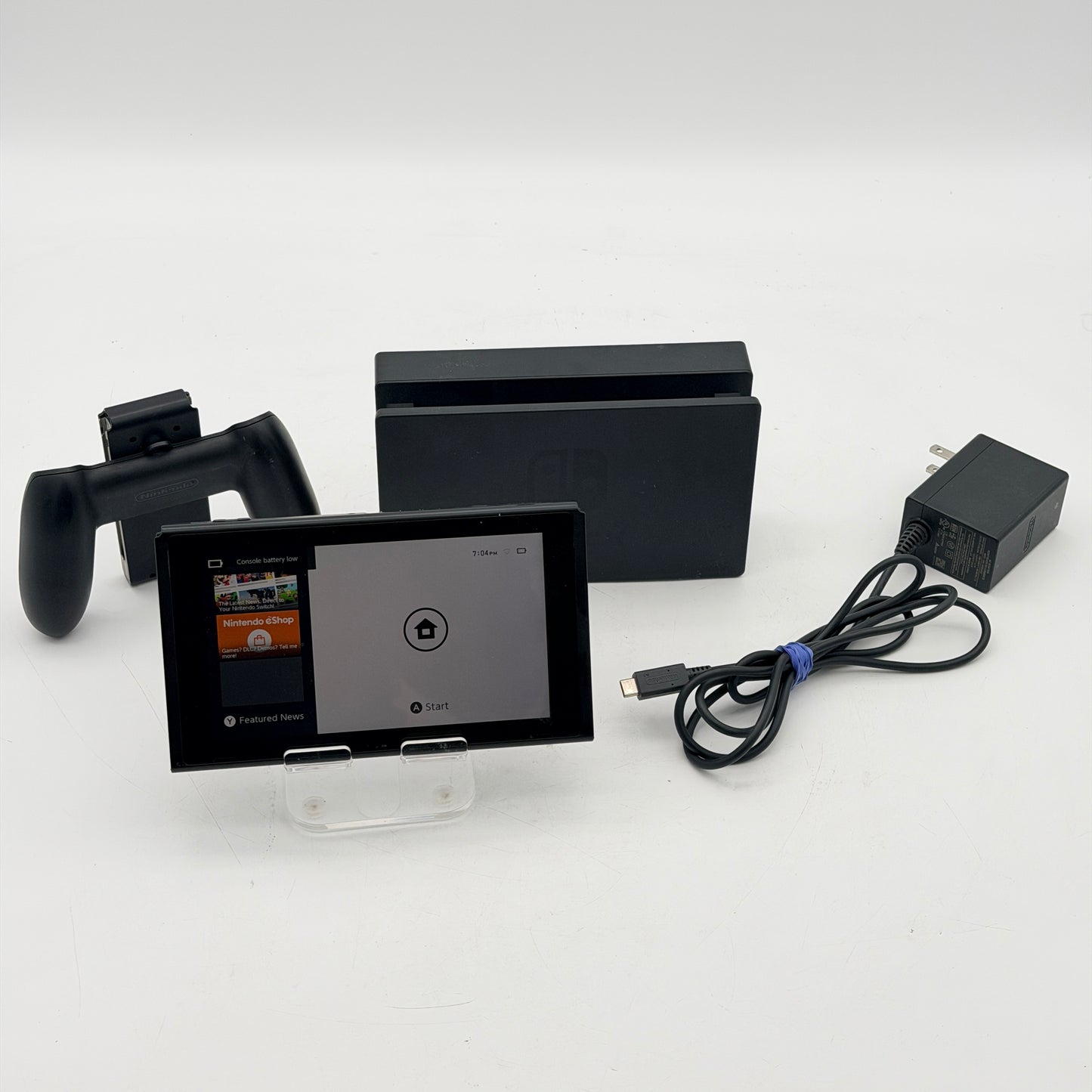 Nintendo Switch HAC-001 2017 Console with Dock and Power Cable - Tested (No Joy-Cons)