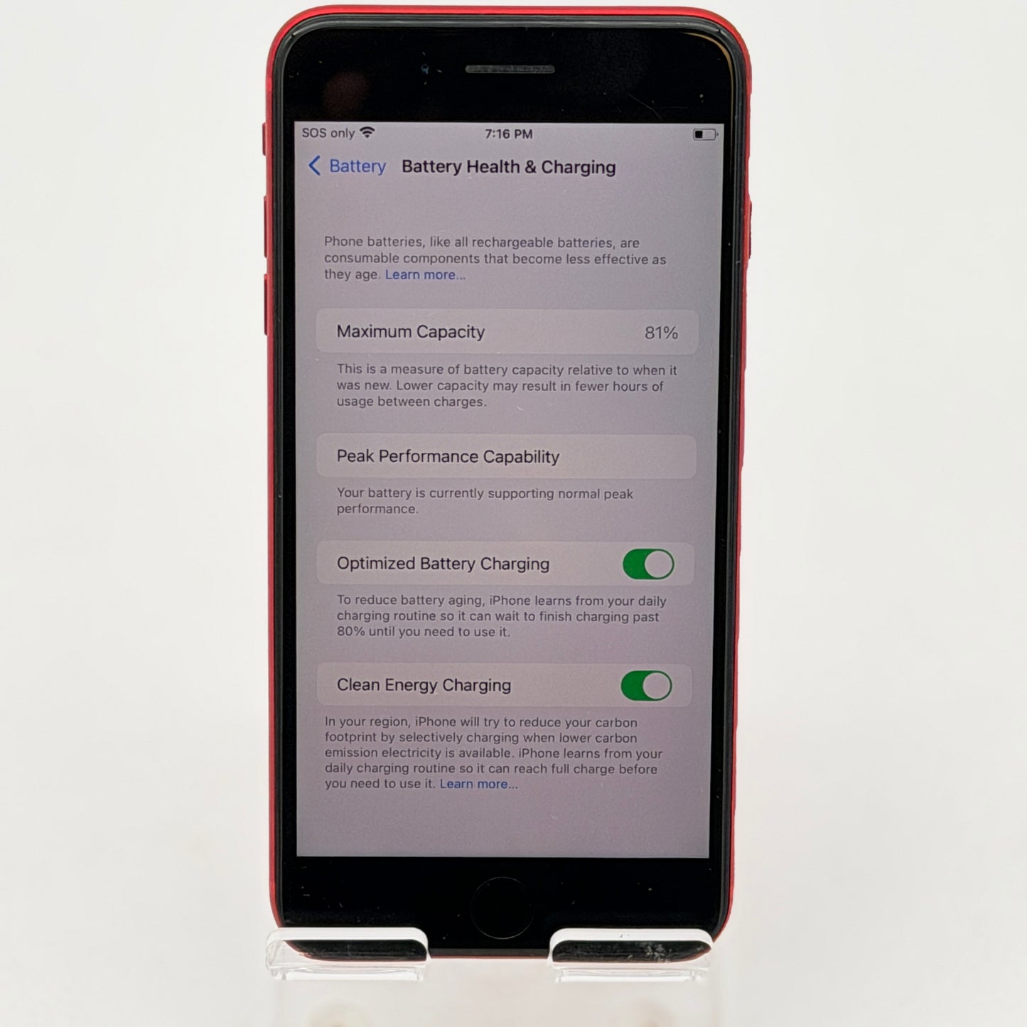 Apple iPhone 8 Plus 256GB Red Unlocked RED - Good Condition -