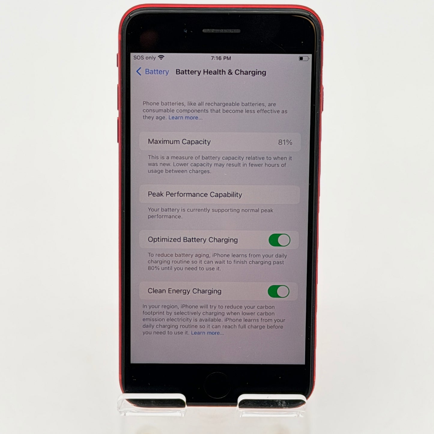 Apple iPhone 8 Plus 256GB Red Unlocked RED - Good Condition -