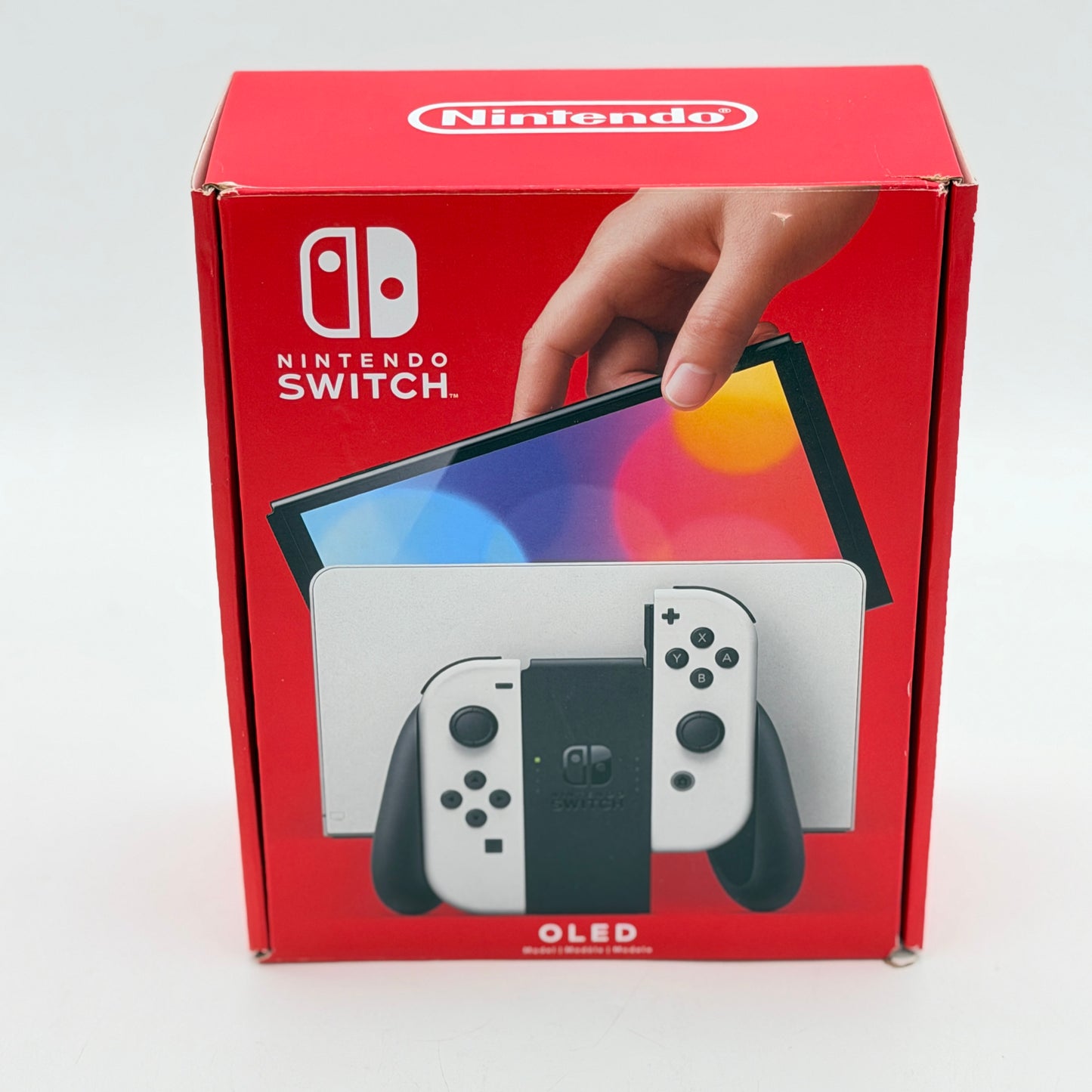 Nintendo Switch OLED White HEG-001 64GB Console CIB Box + Mario Kart 8 Deluxe