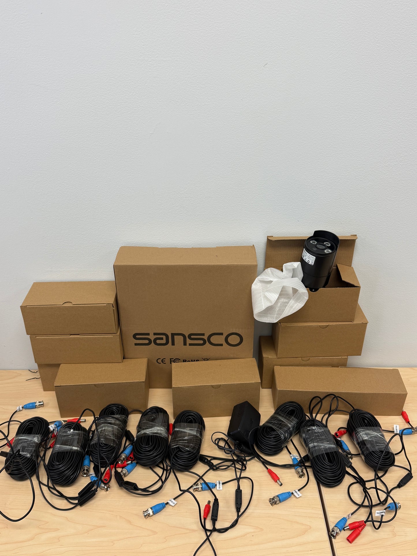 Sansco 5MP Lite 8CH HD DVR CCTV Security Camera System - 1080P Home Outdoor Surveillance - Black