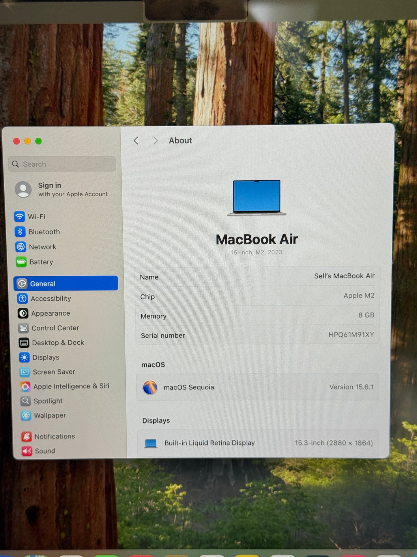 Apple MacBook Air 15" A2941 2023 M2 8GB RAM 256GB Gray