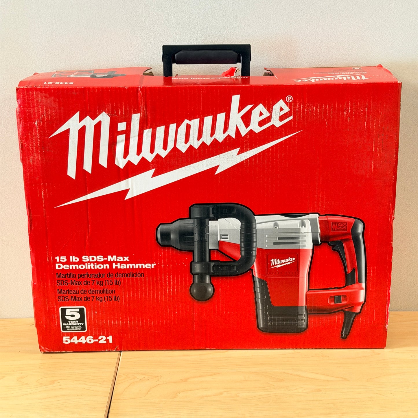 Milwaukee 5446-21 15 lb SDS-Max Demolition Hammer 1-3/4" 14A - New In Box