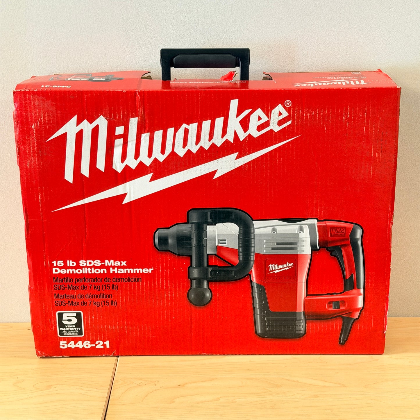Milwaukee 5446-21 15 lb SDS-Max Demolition Hammer 1-3/4" 14A - New In Box