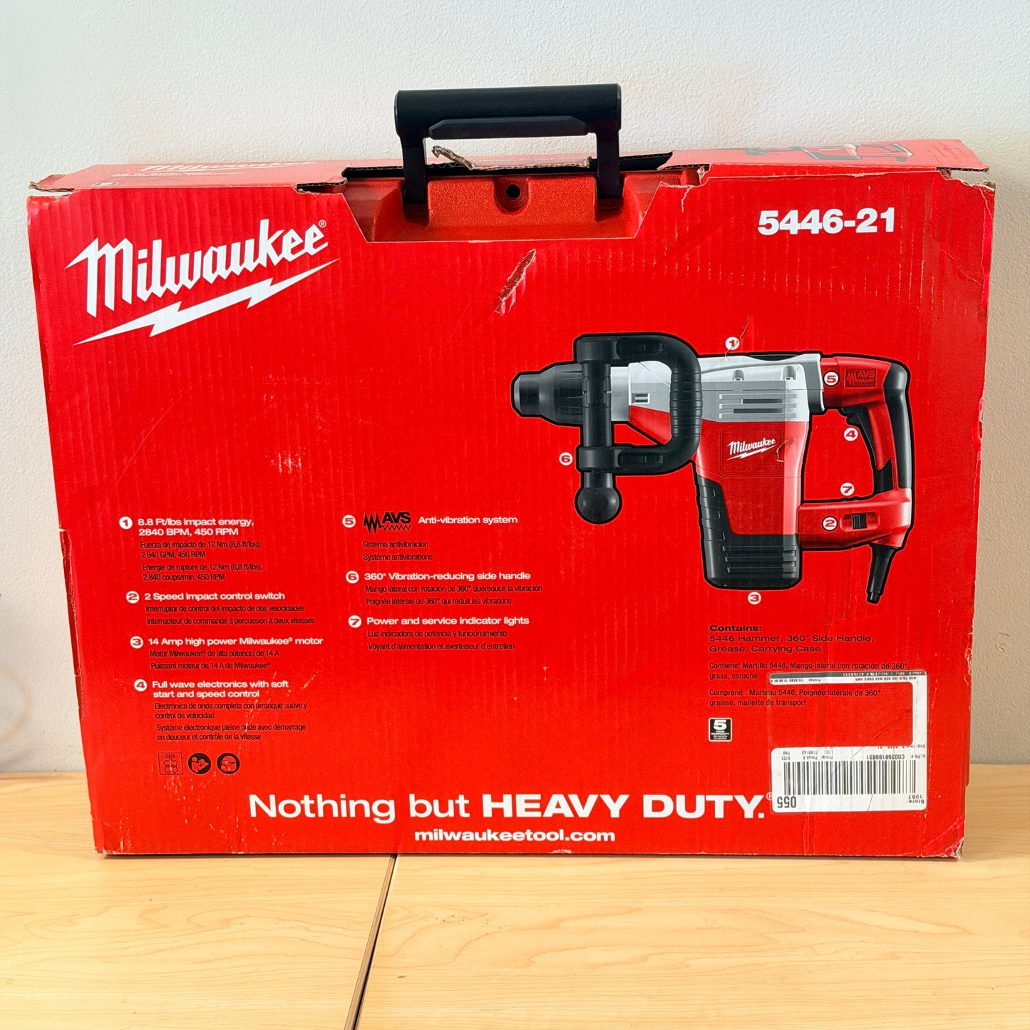 Milwaukee 5446-21 15 lb SDS-Max Demolition Hammer 1-3/4" 14A - New In Box