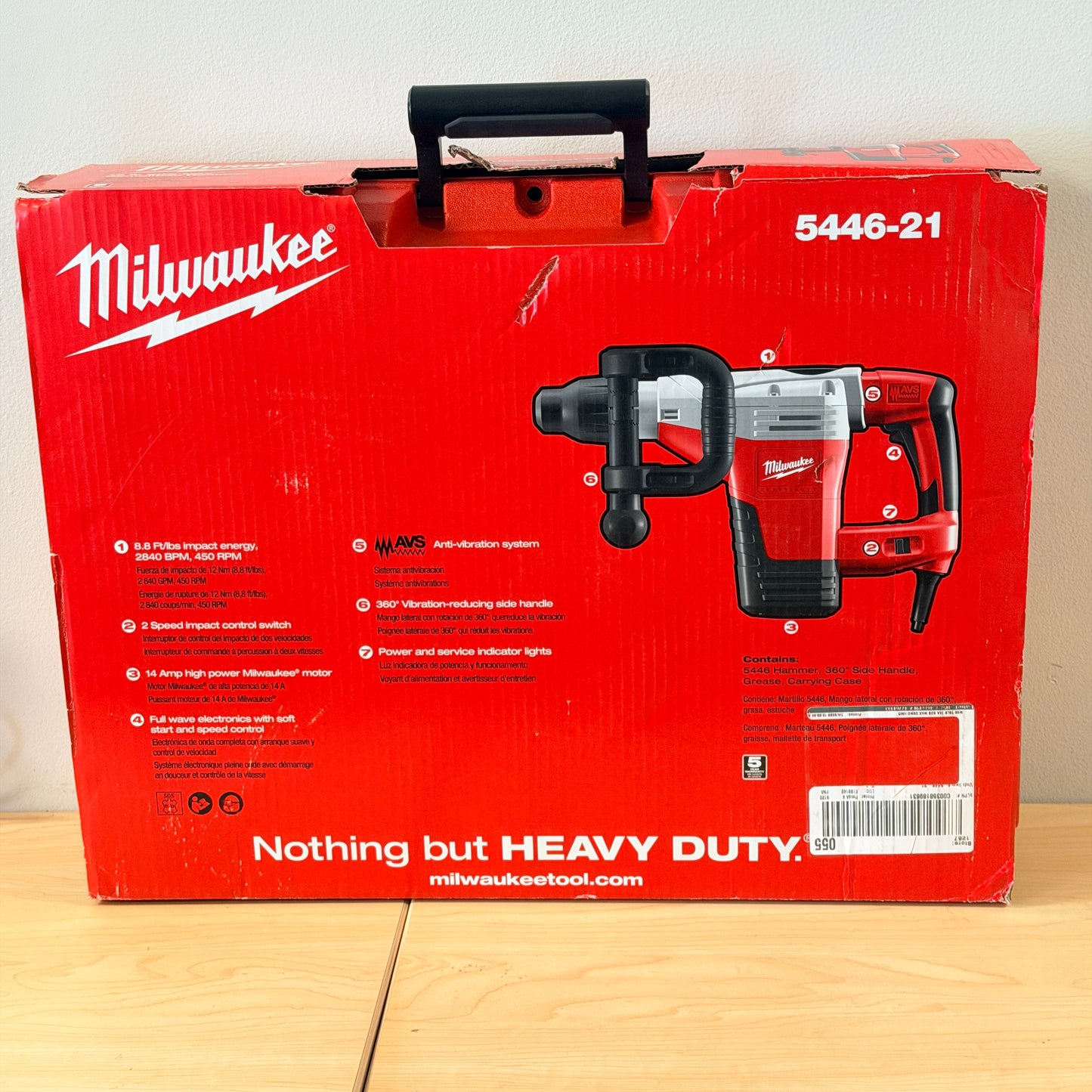 Milwaukee 5446-21 15 lb SDS-Max Demolition Hammer 1-3/4" 14A - New In Box
